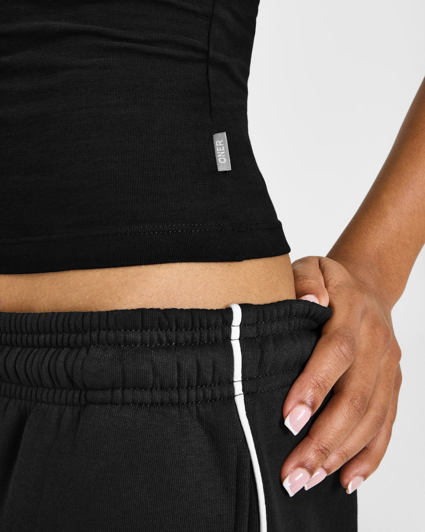 Cotton Racer Back Fitted Vest | Black - Image 6