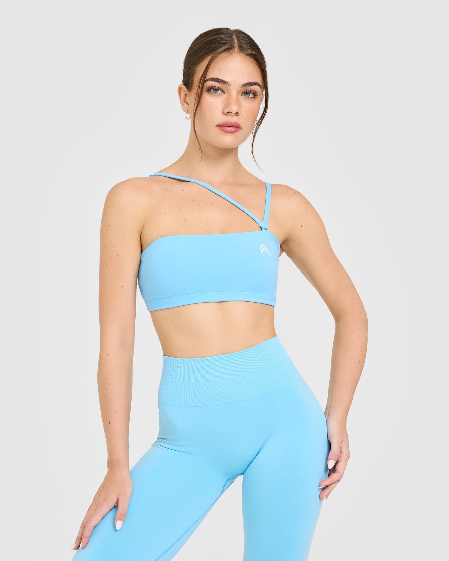 EasyLift Multi Way Bandeau Bralette with White Logo | Arctic Blue
