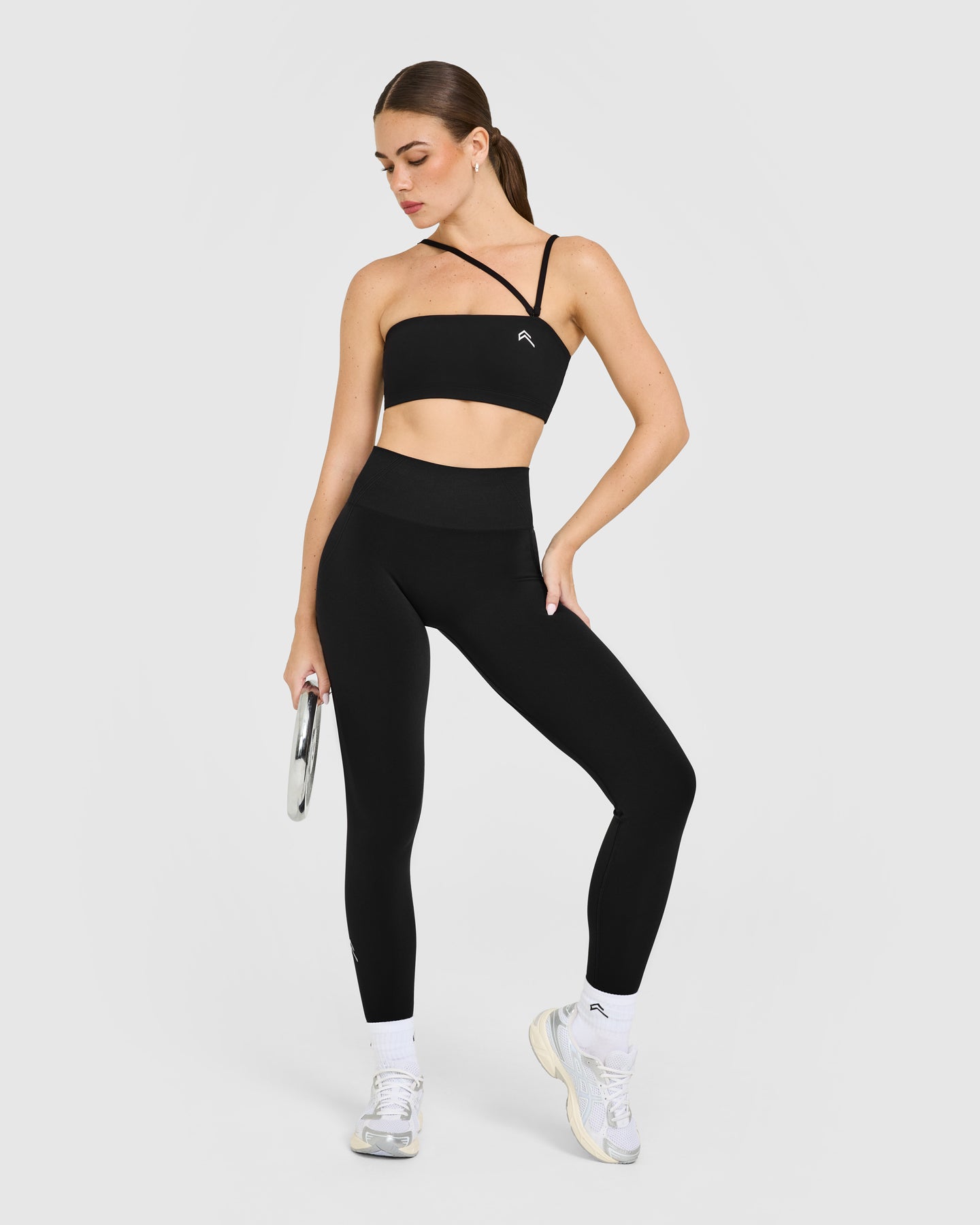 EasyLift Multi Way Bandeau Bralette with White Logo | Black - Image 3