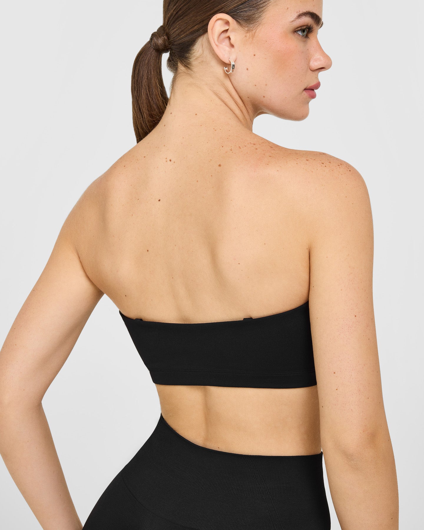EasyLift Multi Way Bandeau Bralette with White Logo | Black - Image 4