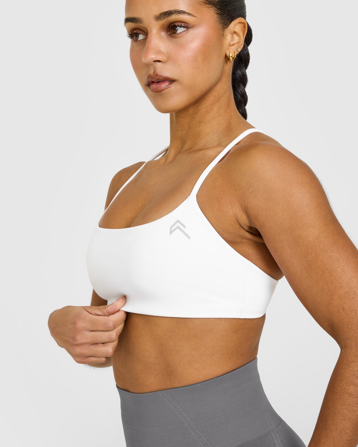 Alternative view of EasyLift Strappy Sports Bra | White