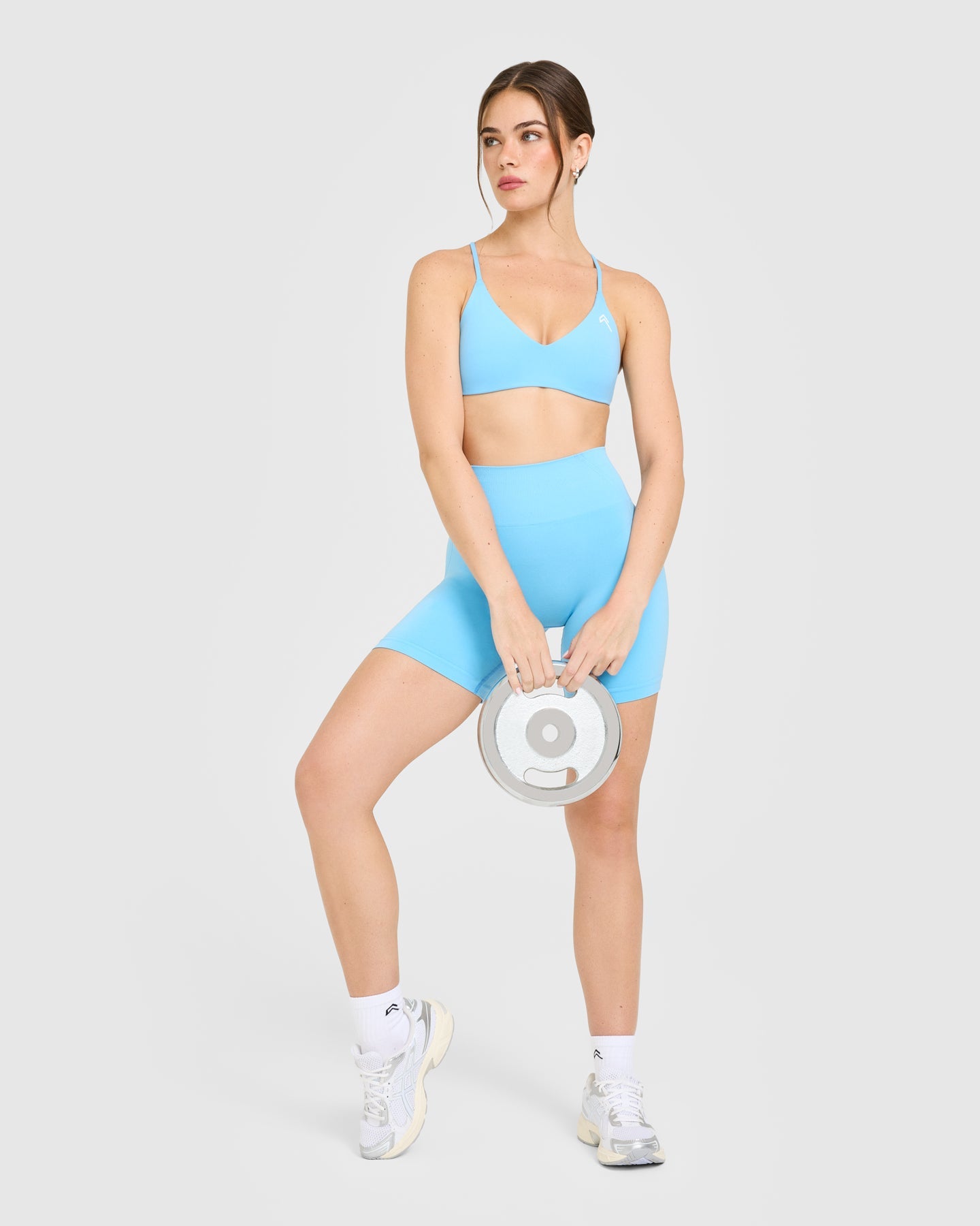 EasyLift Ultra Minimal Bralette with White Logo | Arctic Blue - Image 3