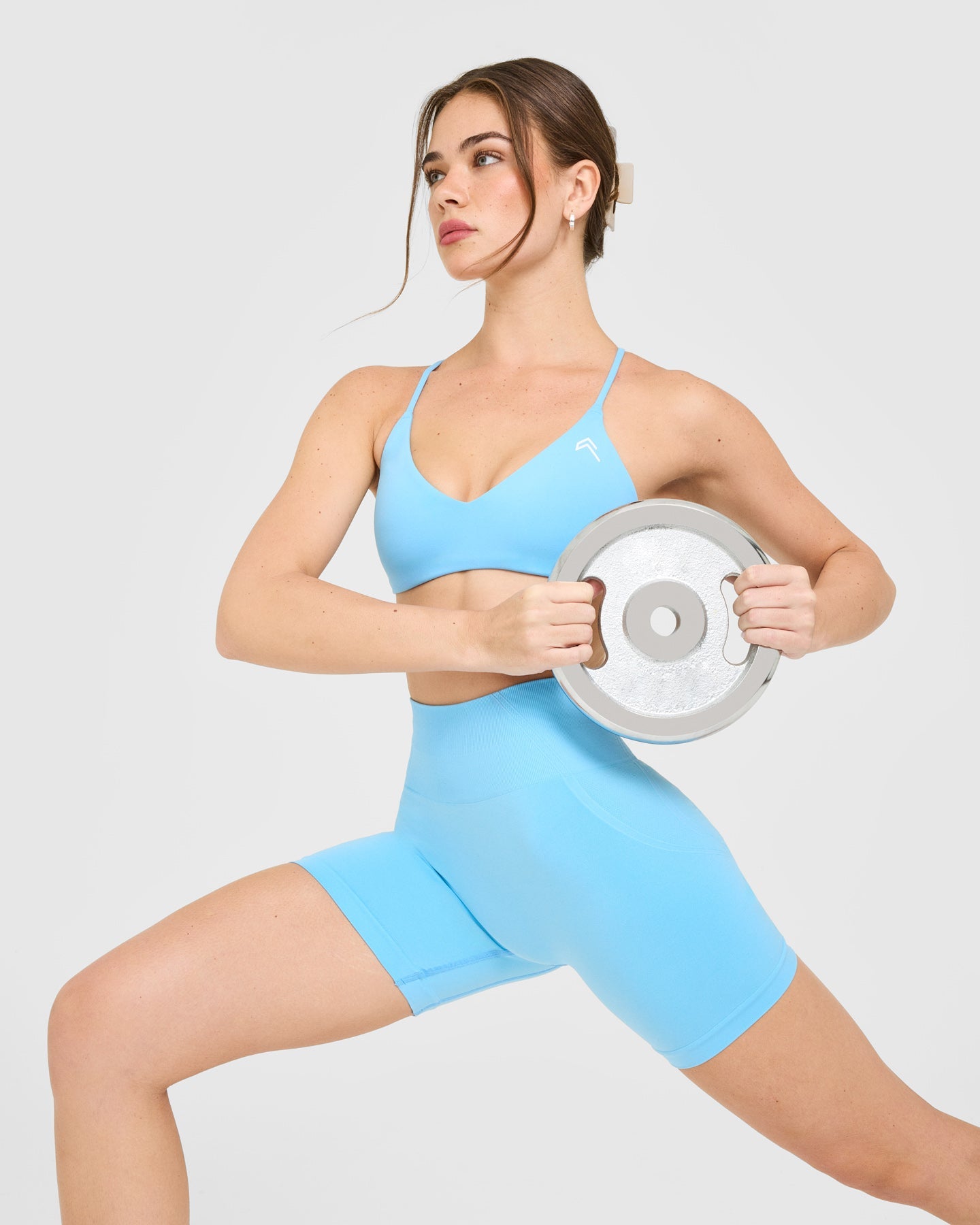 EasyLift Ultra Minimal Bralette with White Logo | Arctic Blue - Image 6