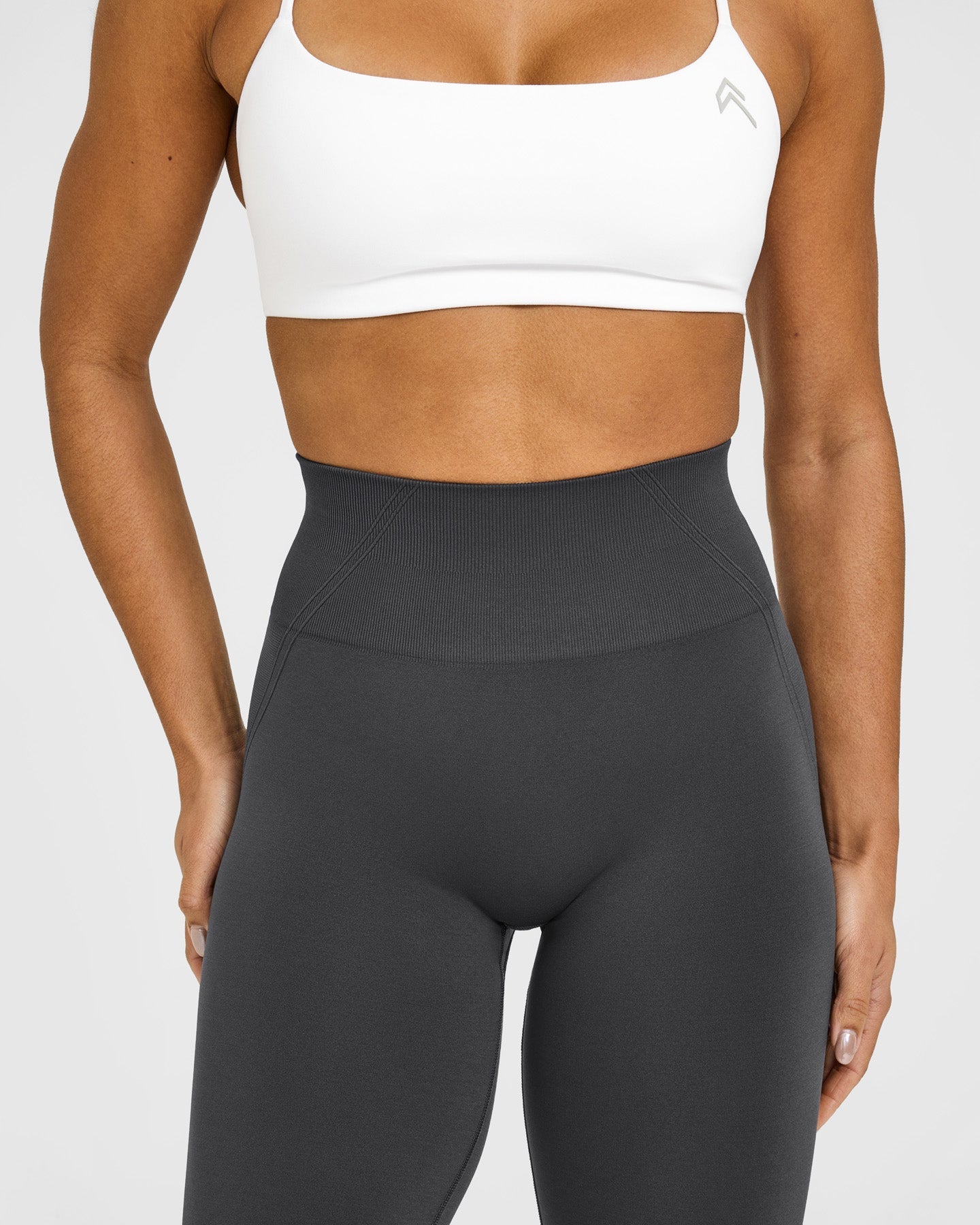 EffortlessLift Seamless Flared Bottoms with White Logo | Coal - Image 5