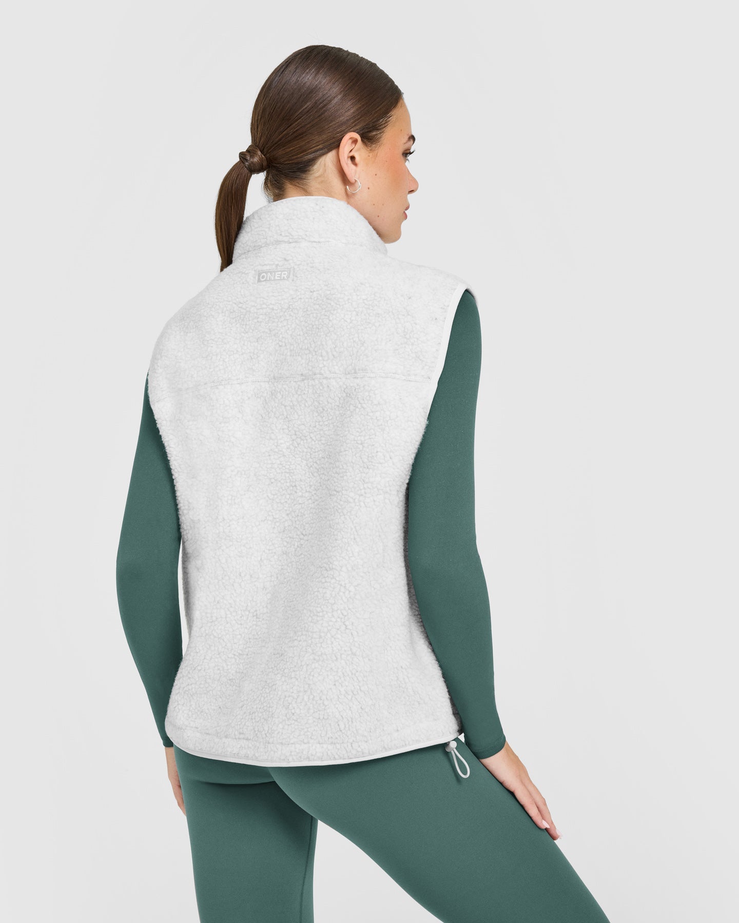 Fleece Gilet with Chest Pocket | Heather Grey - Image 6