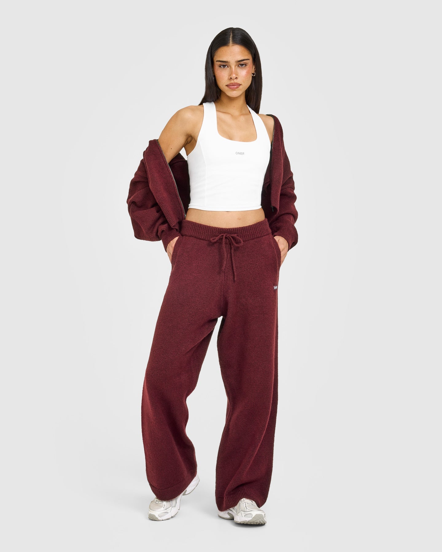 Mellow Rib Oner Embroidered Square Neck Mid Vest with Built in Bra Shelf | White - Image 3
