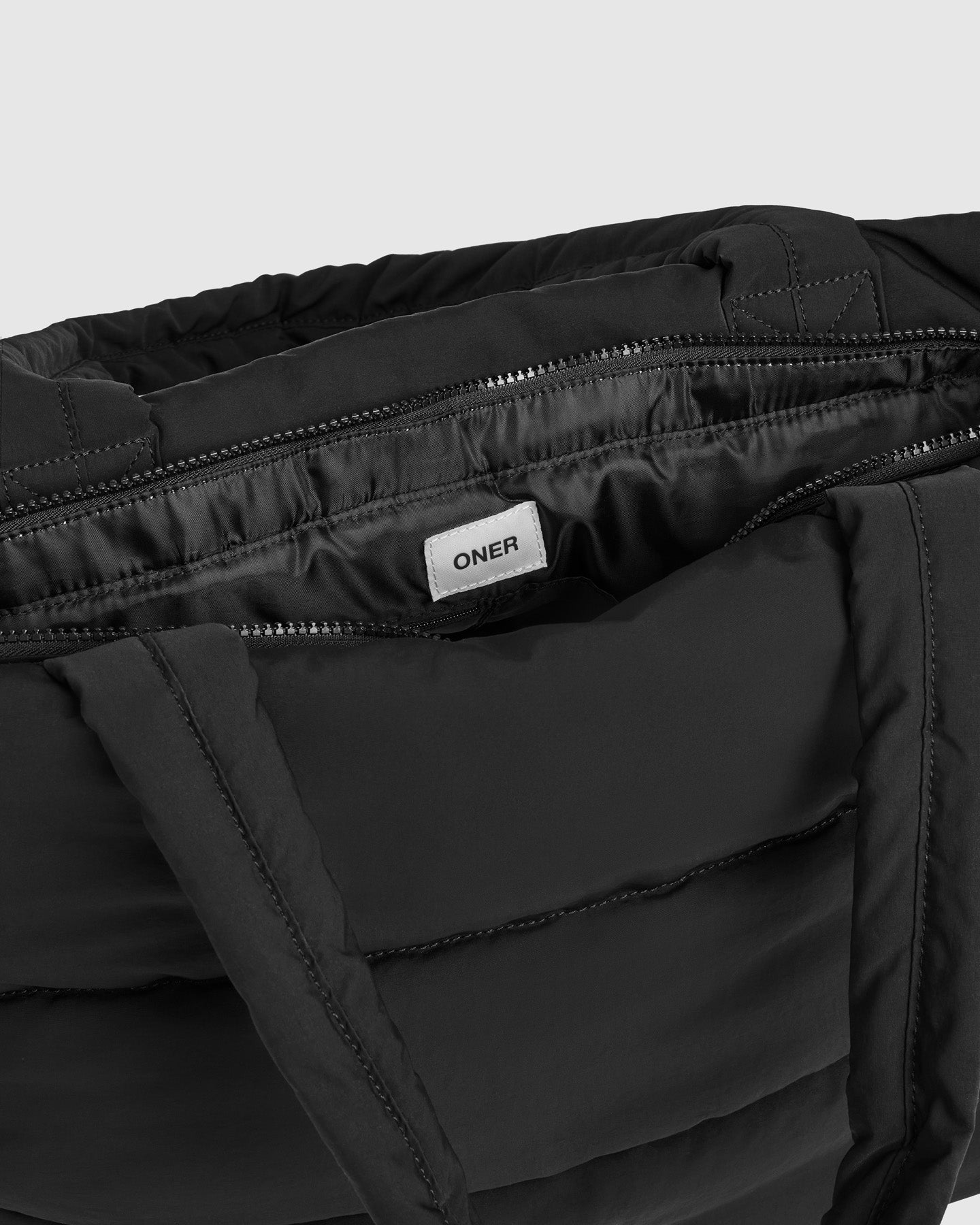 Quilted Tote Bag | Black - Image 6