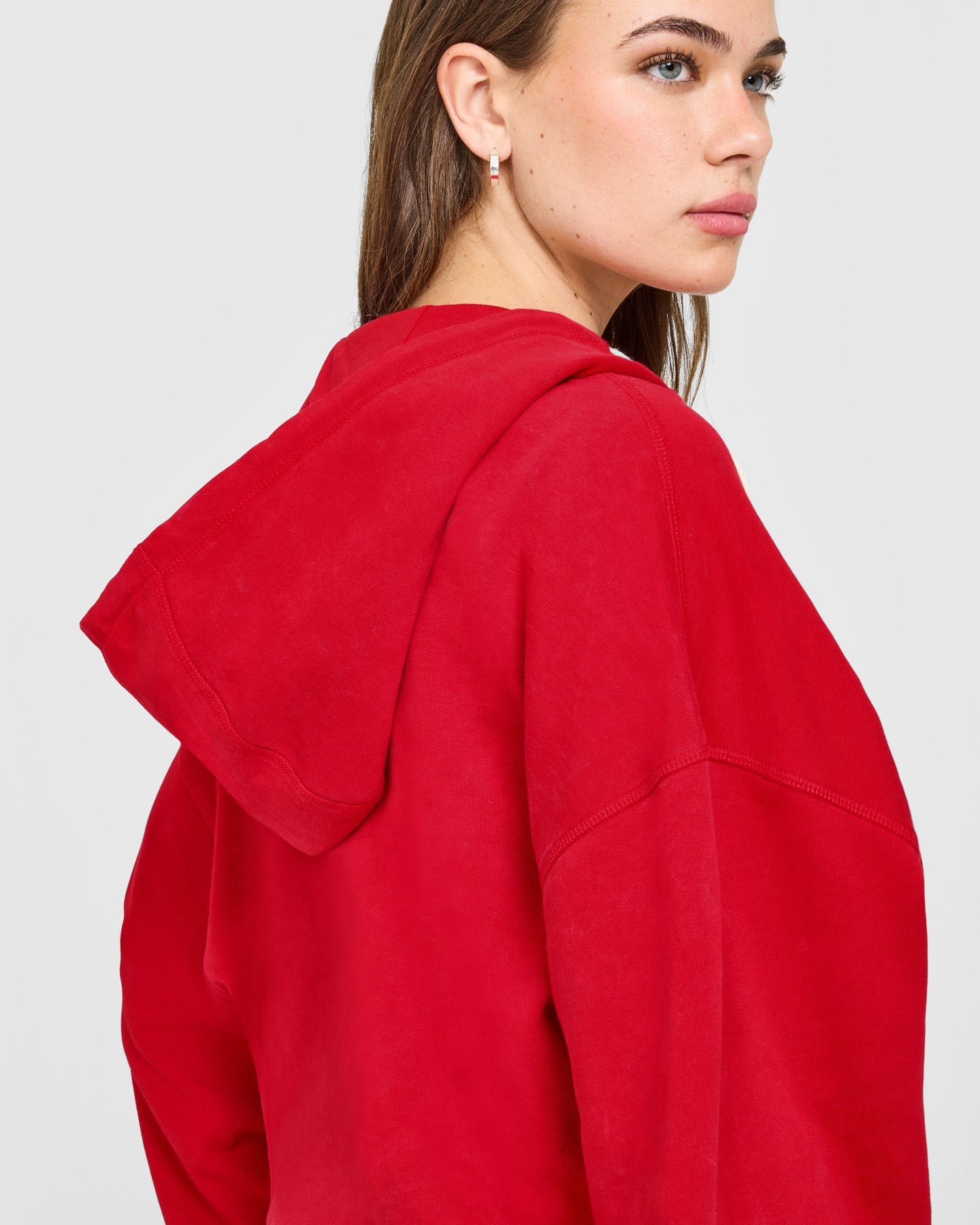 Raw Lounge Oversized Zip Hoodie | Washed Fiery Red - Image 4