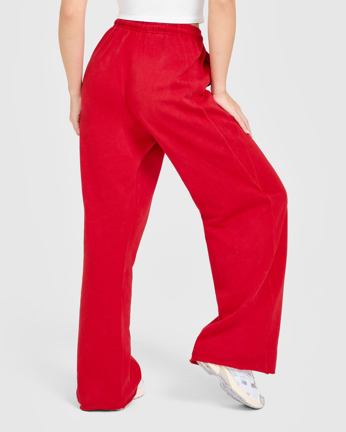 Alternative view of Raw Lounge Wide Leg Joggers | Washed Fiery Red