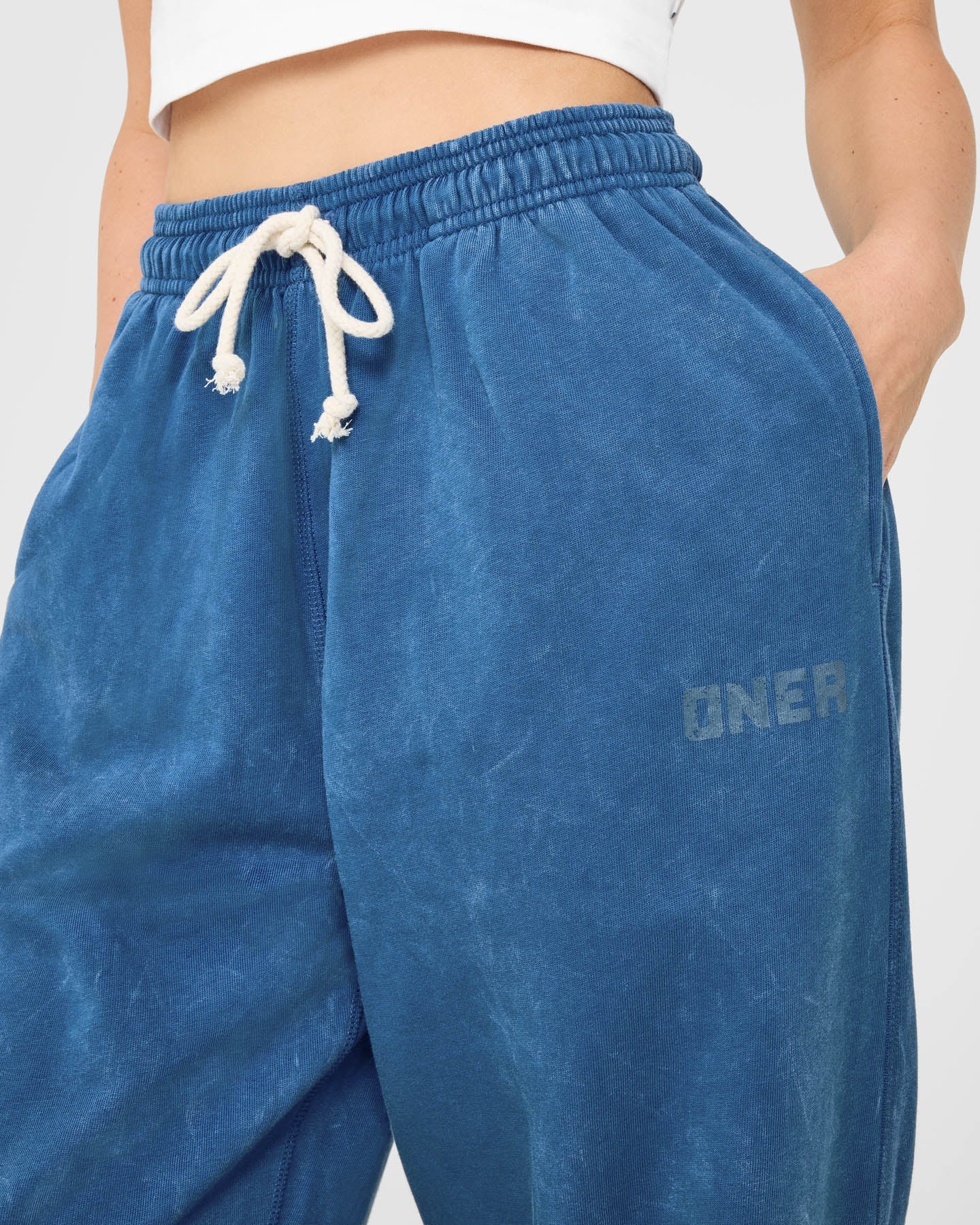 Raw Lounge Wide Leg Joggers | Washed Ocean Blue - Image 5