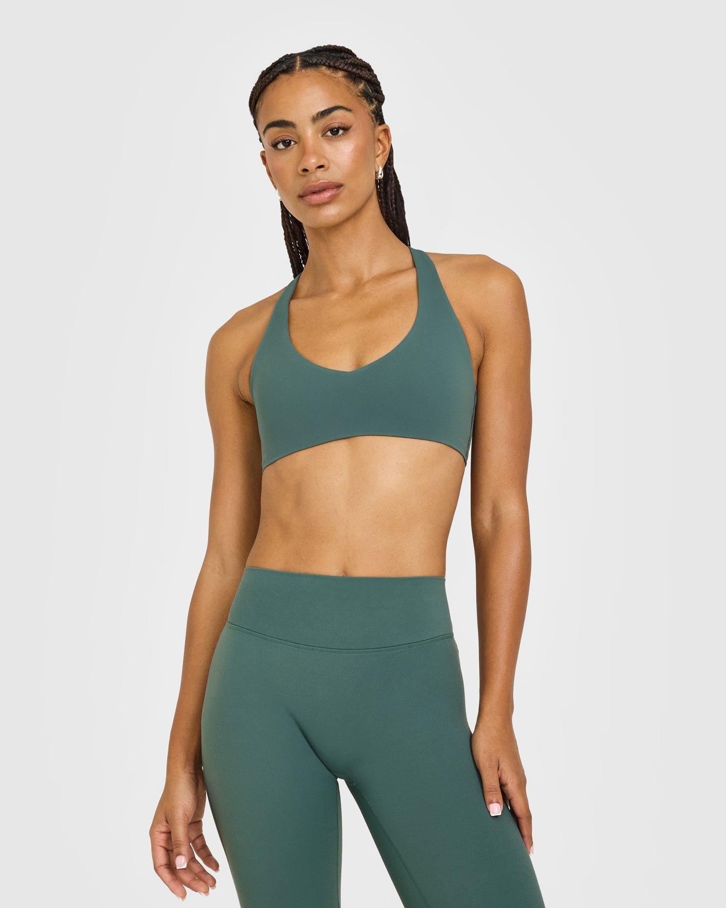 SoftMotion Bralette with White Logo | Iced Green