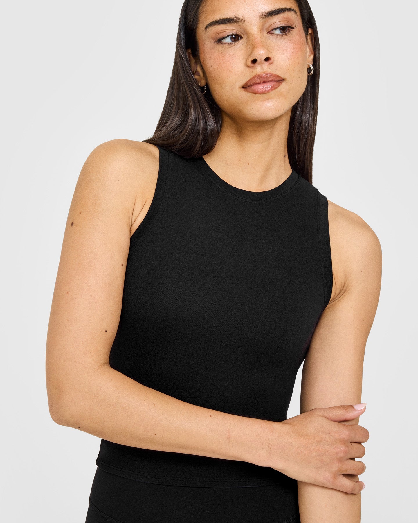 SoftMotion High Neck Mid Vest with White Logo | Black - Image 5