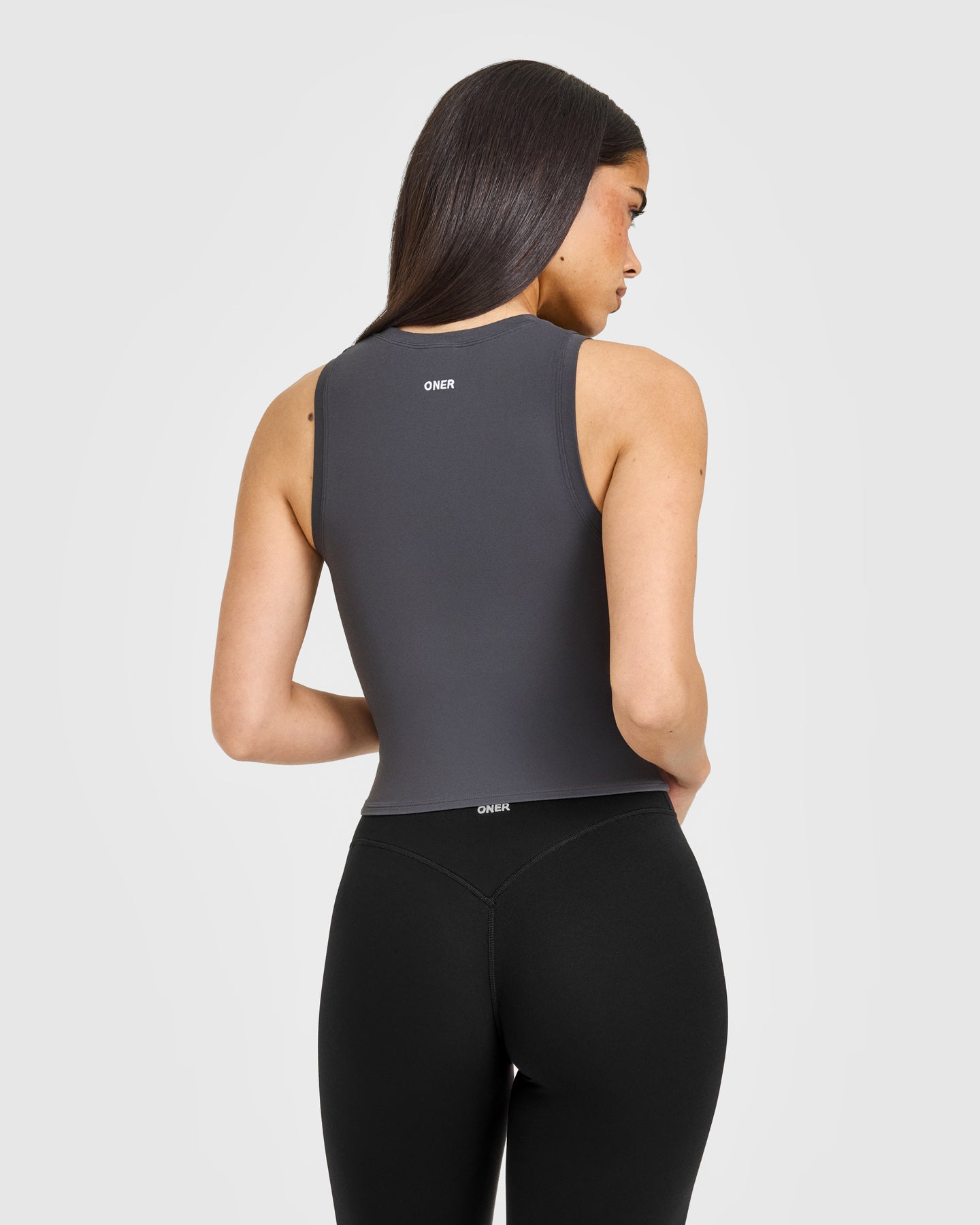 SoftMotion High Neck Mid Vest with White Logo | Coal - Image 6