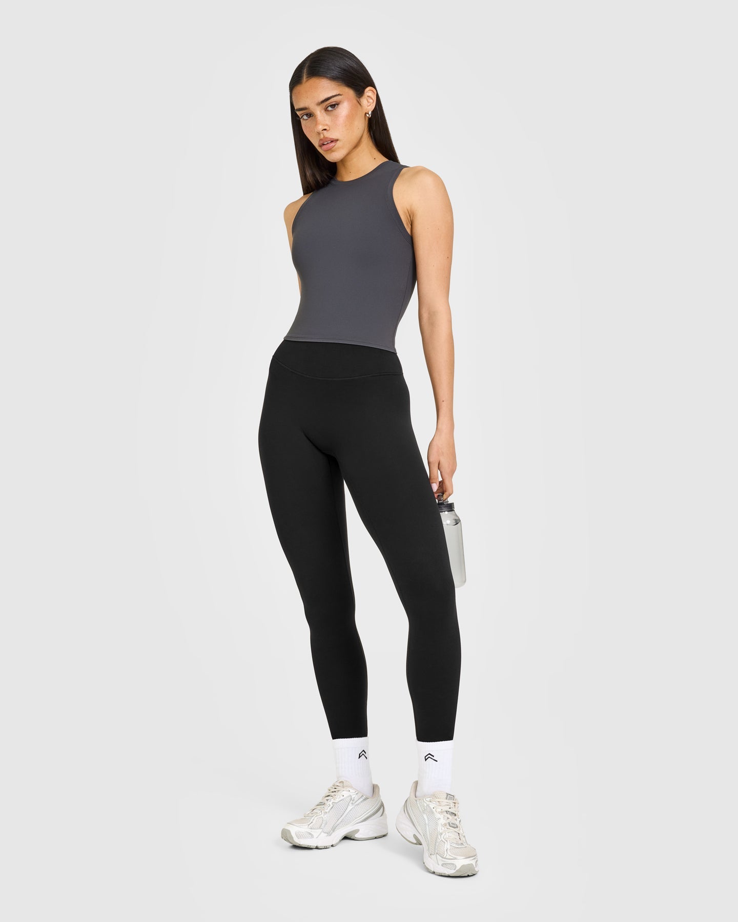 SoftMotion High Neck Mid Vest with White Logo | Coal - Image 3
