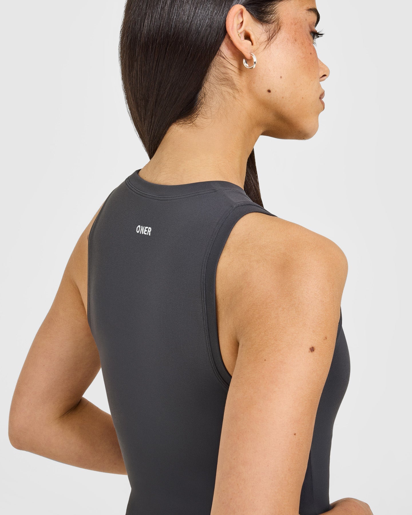 SoftMotion High Neck Mid Vest with White Logo | Coal - Image 4