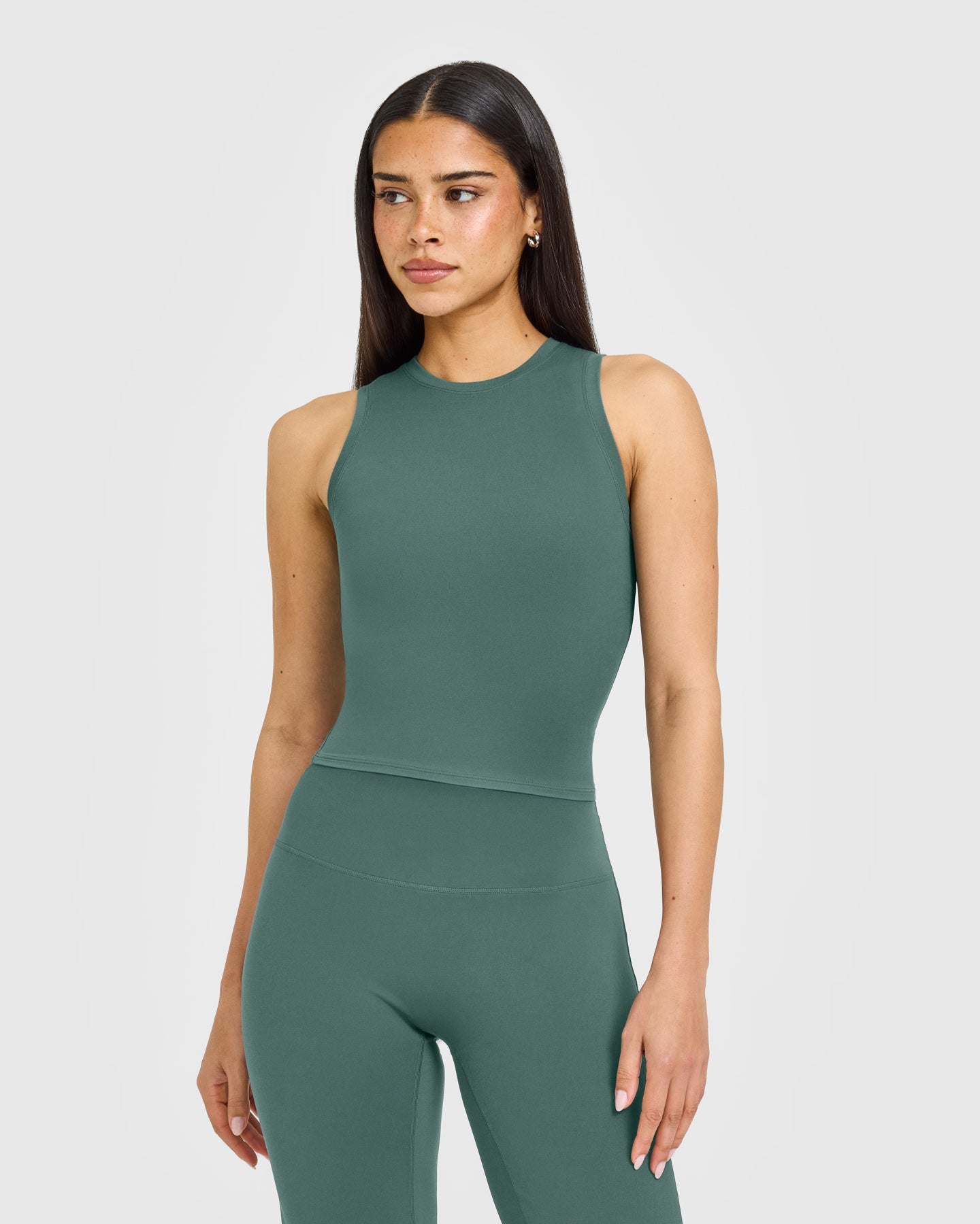 SoftMotion High Neck Mid Vest with White Logo | Iced Green