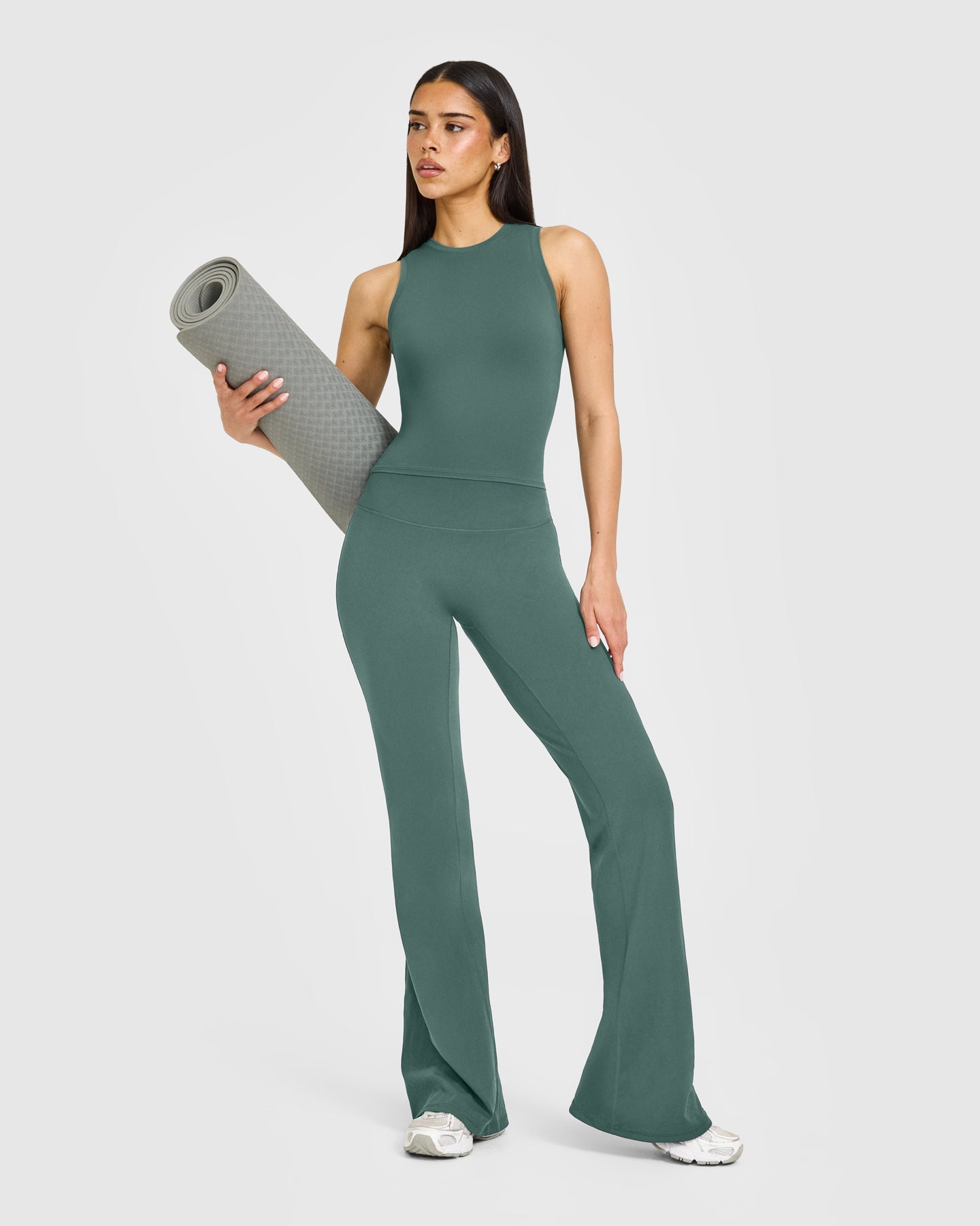 SoftMotion High Neck Mid Vest with White Logo | Iced Green - Image 3