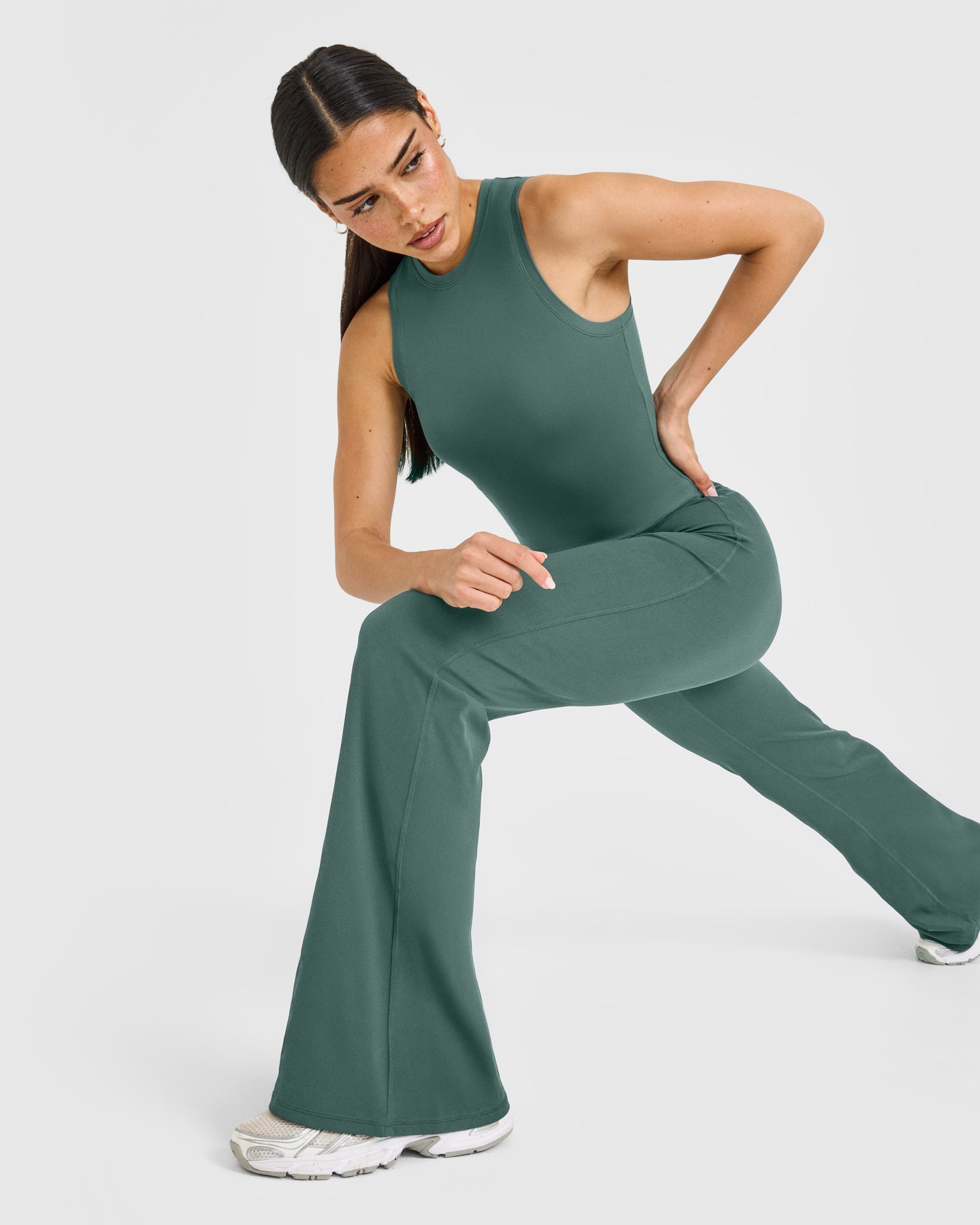 SoftMotion High Neck Mid Vest with White Logo | Iced Green - Image 6