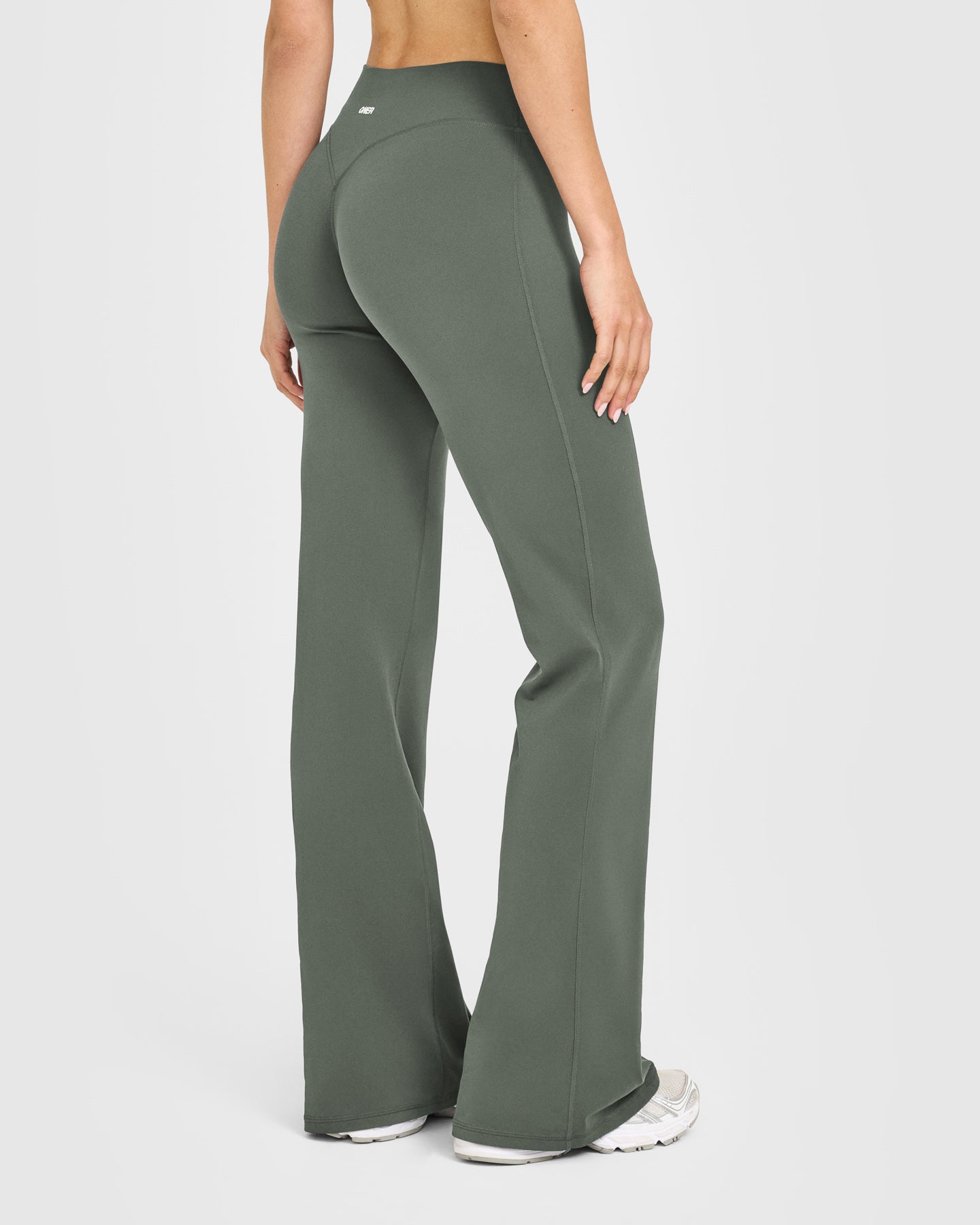 SoftMotion Flared Bottoms with White Logo | Dark Khaki