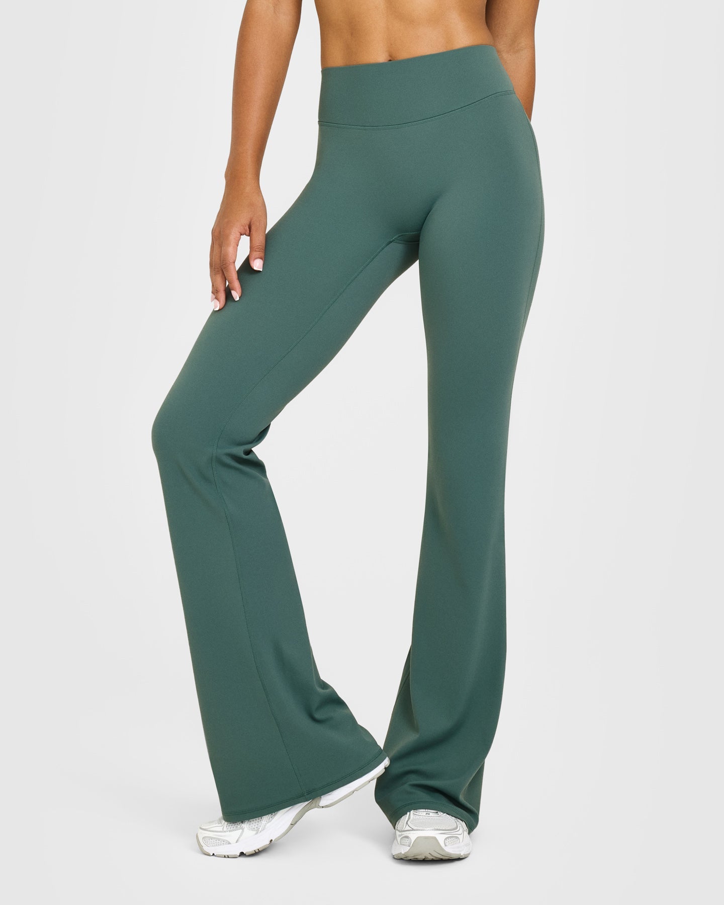 Alternative view of SoftMotion Flared Bottoms with White Logo | Iced Green