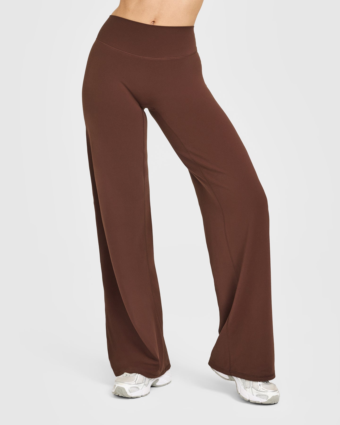 Alternative view of SoftMotion Straight Leg Bottoms with White Logo | Espresso Brown