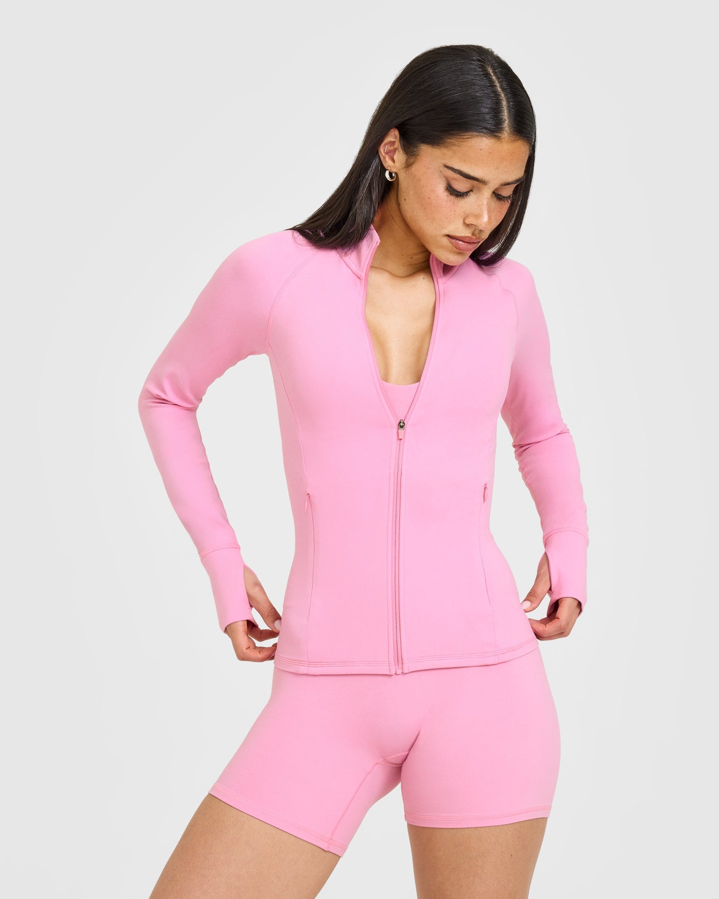 SoftMotion Jacket with White Logo | Rose Pink