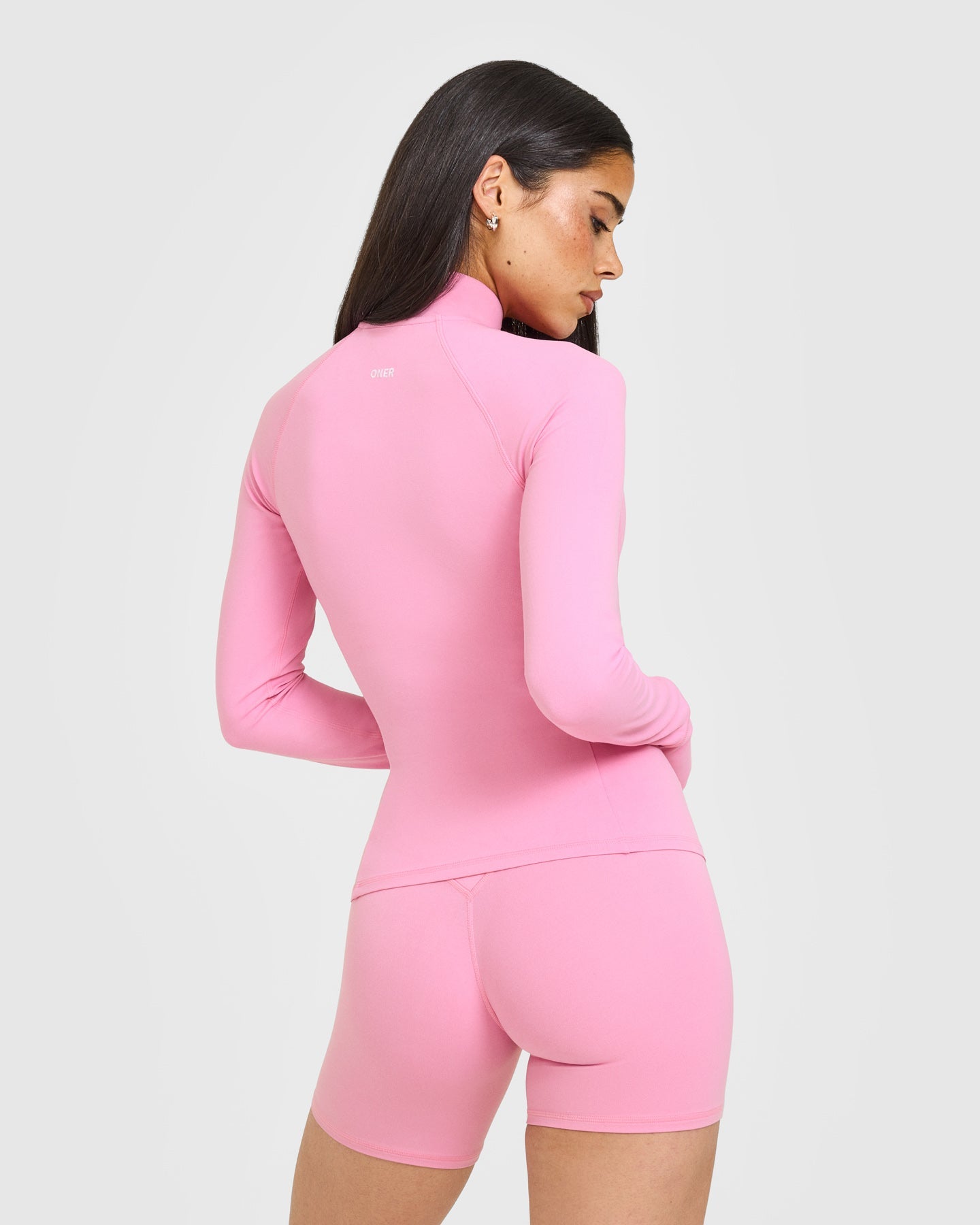 Alternative view of SoftMotion Jacket with White Logo | Rose Pink
