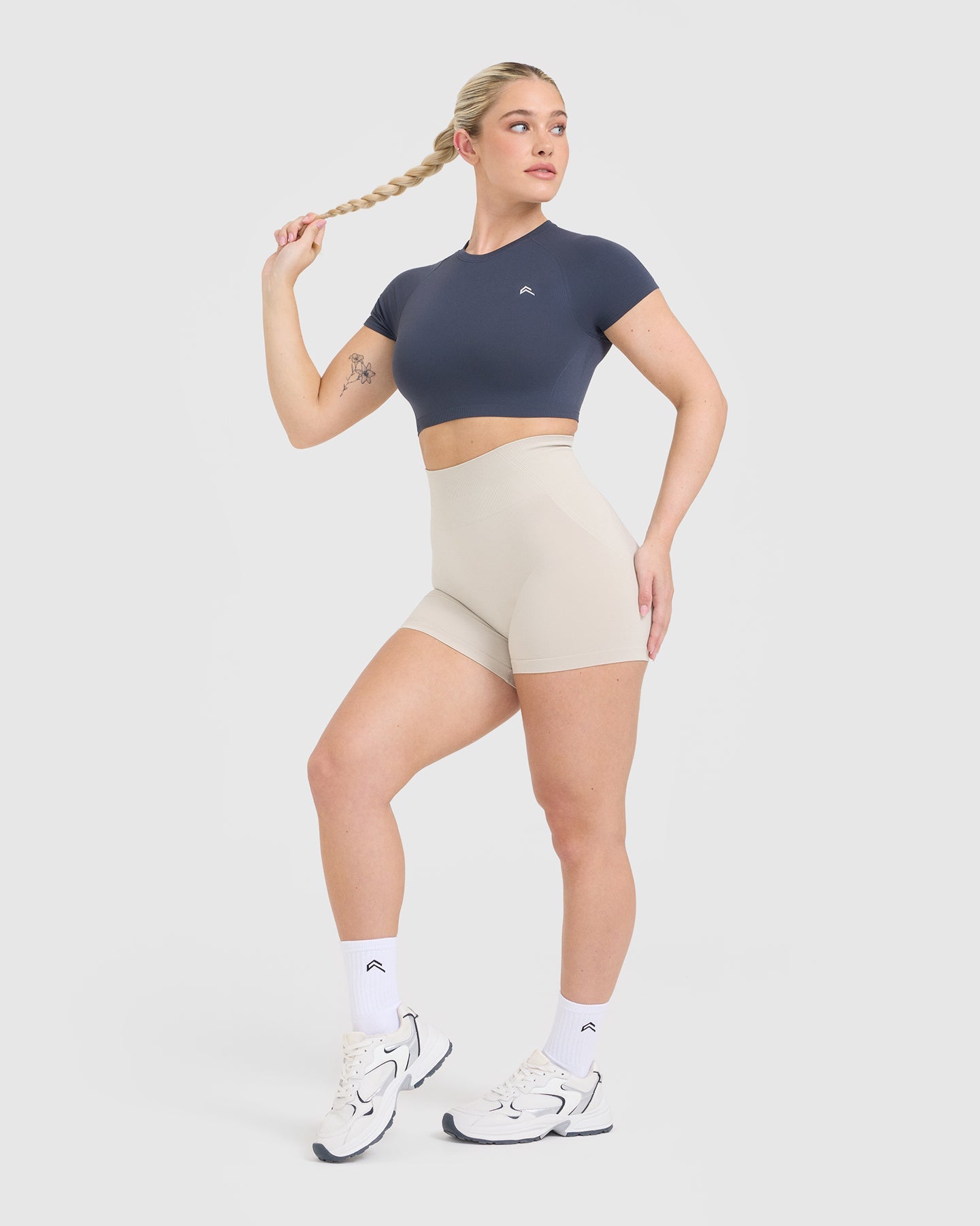 Go To Seamless Fitted Crop Top | True Blue - Image 3