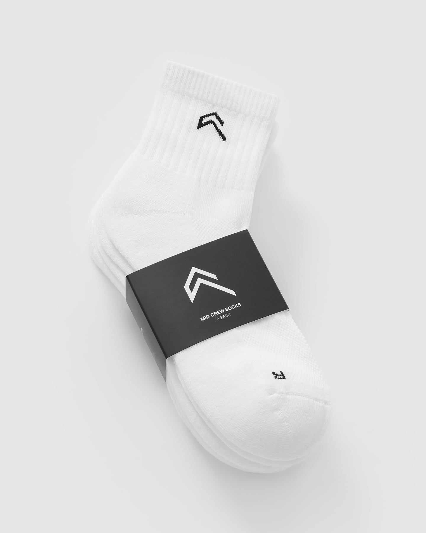 Mid Crew Socks 5 Pack | White - Image 5