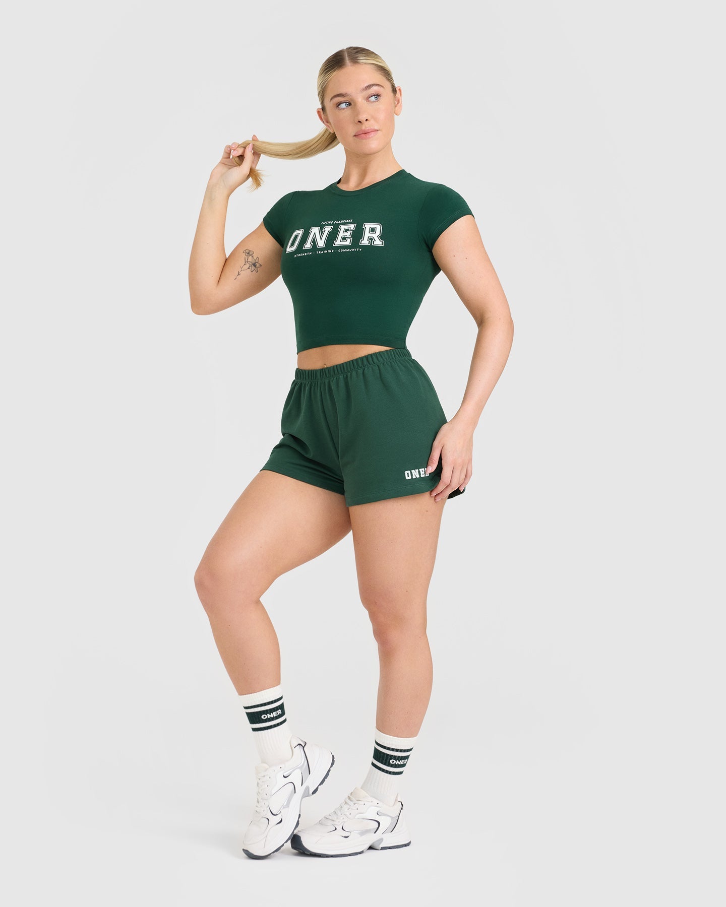 Cotton Baby T-Shirt with Printed Logo | Racing Green - Image 3