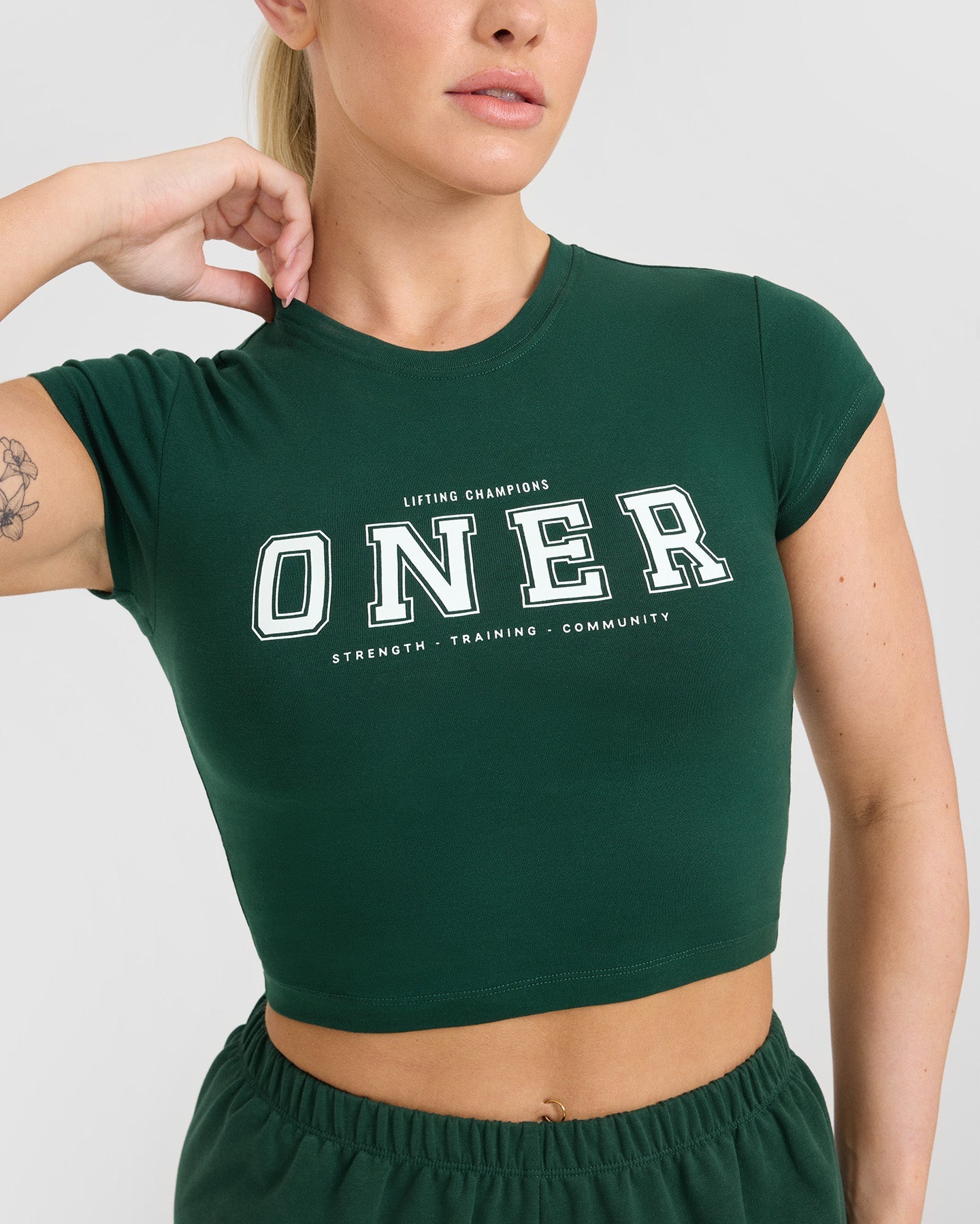 Cotton Baby T-Shirt with Printed Logo | Racing Green - Image 4
