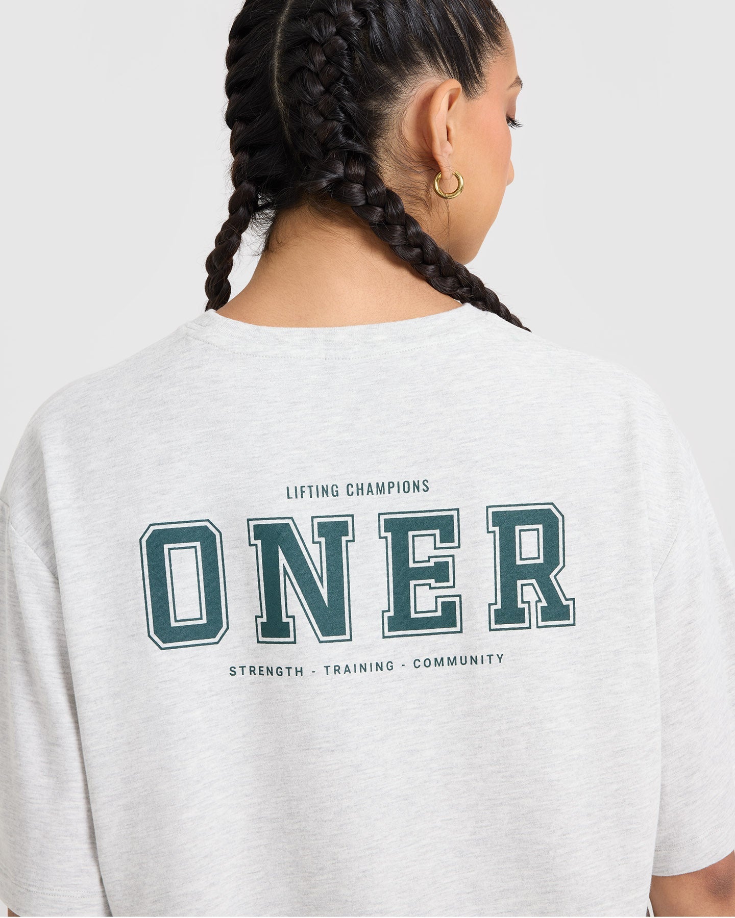 Classic Oversized Lightweight T-Shirt with Printed Logo | Light Grey Marl - Image 5
