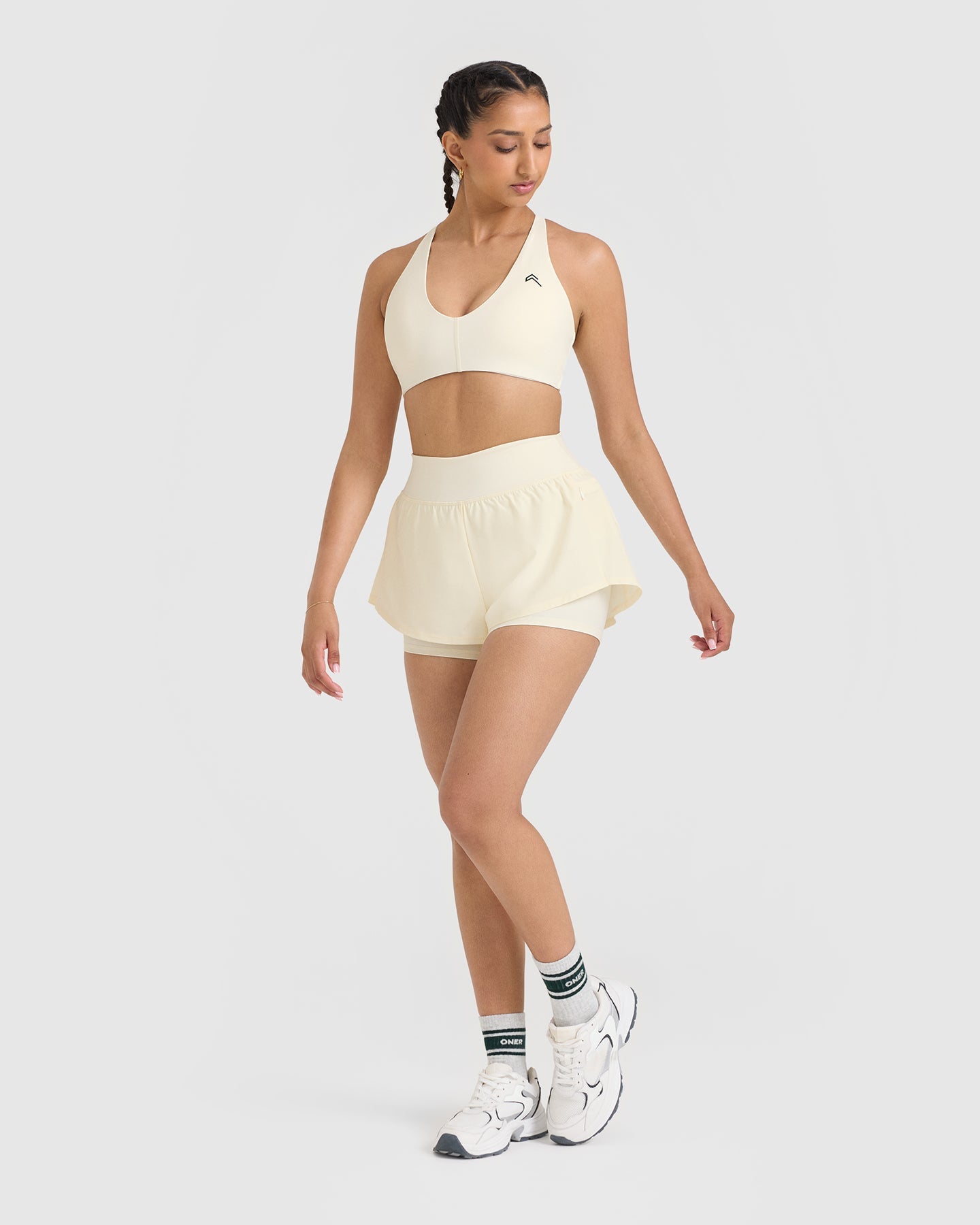 UnifiedMove Double Layer Shorts 5" | Off White - Image 3