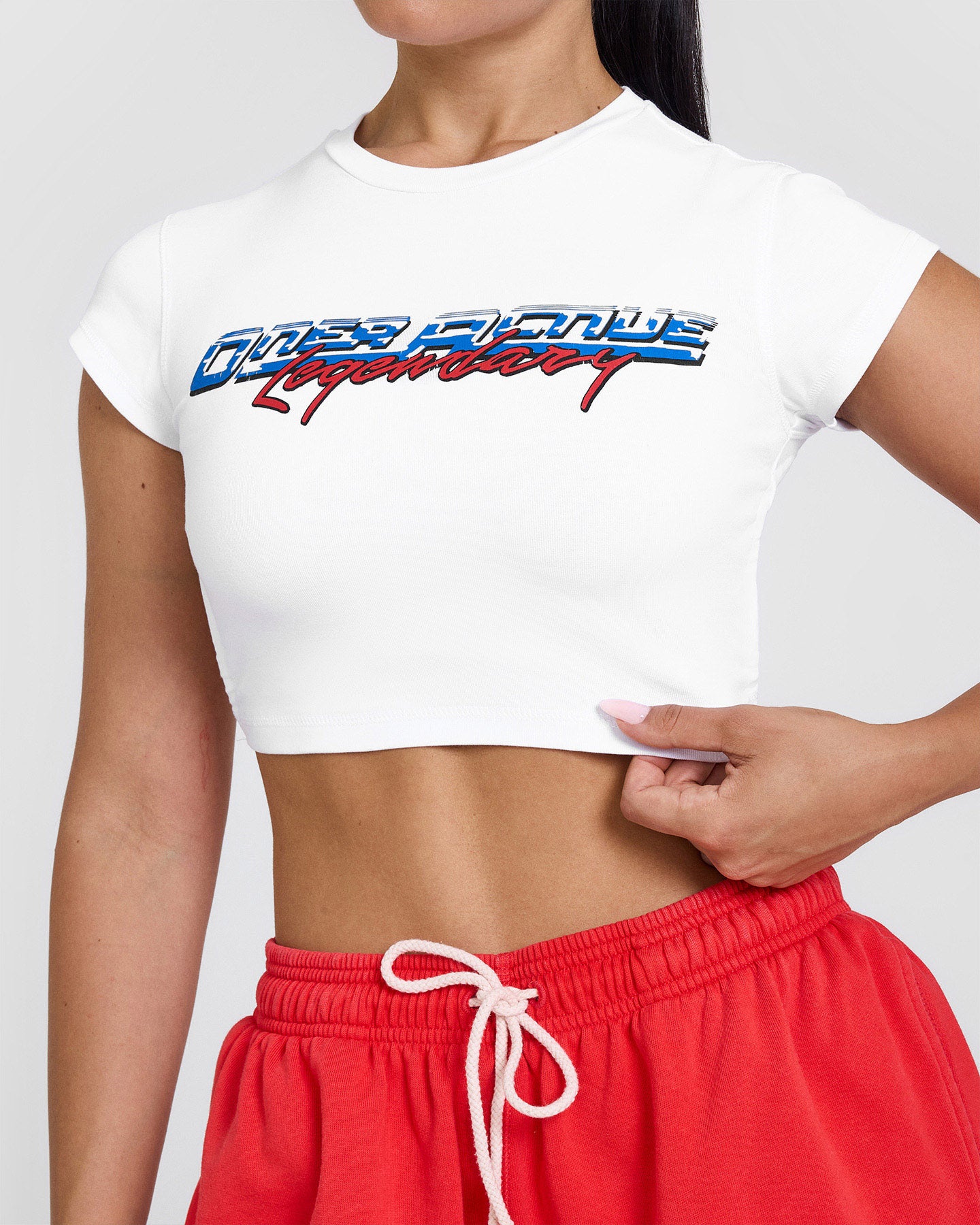 Vintage Open Back Crop T-Shirt with Graphic | White - Image 4
