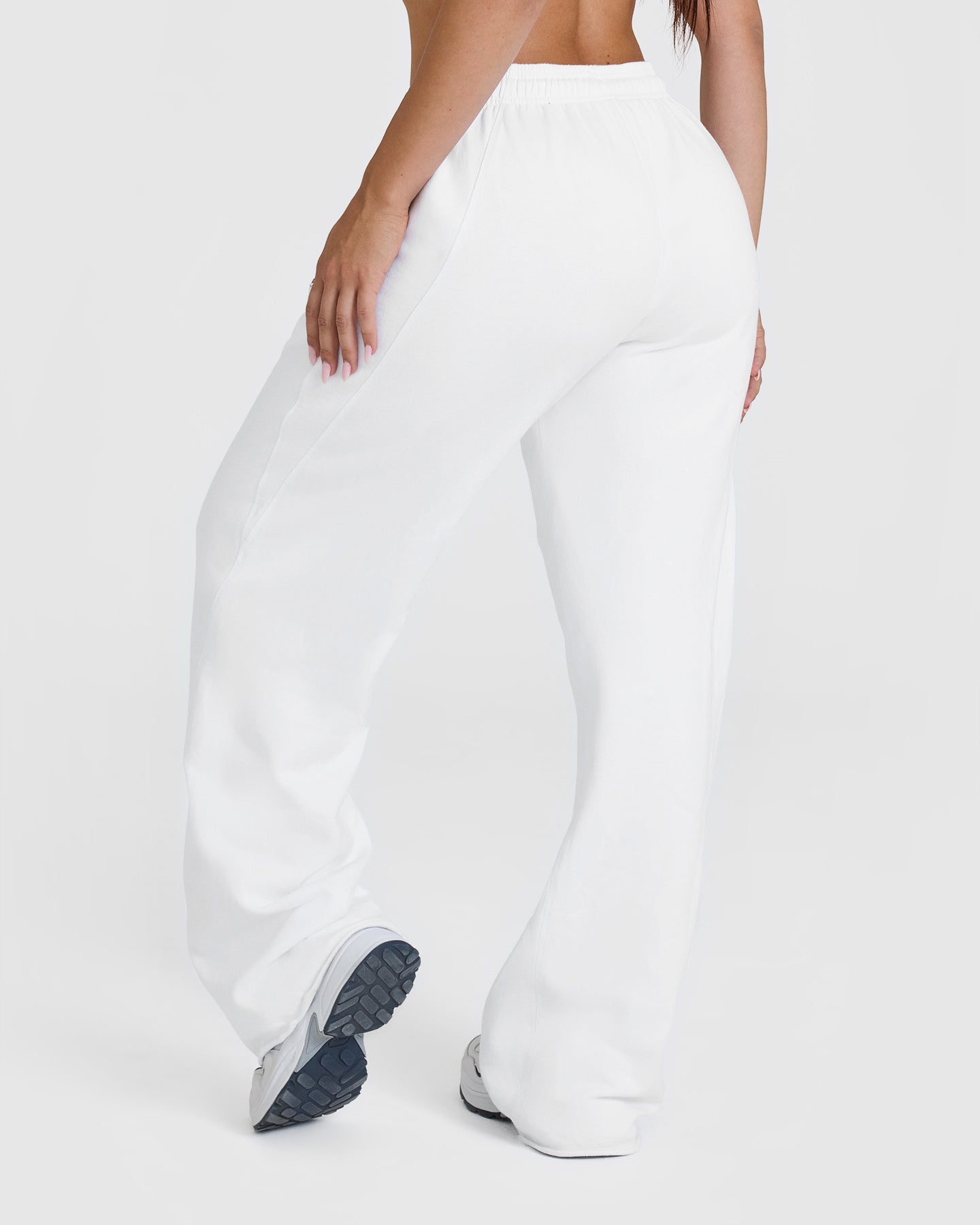 Alternative view of Raw Lounge Wide Leg Joggers with Graphic | White