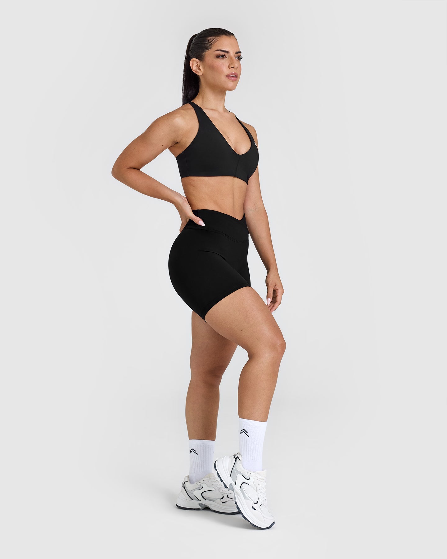 UnifiedMove Wrap Shorts White Logo 6" | Black - Image 3