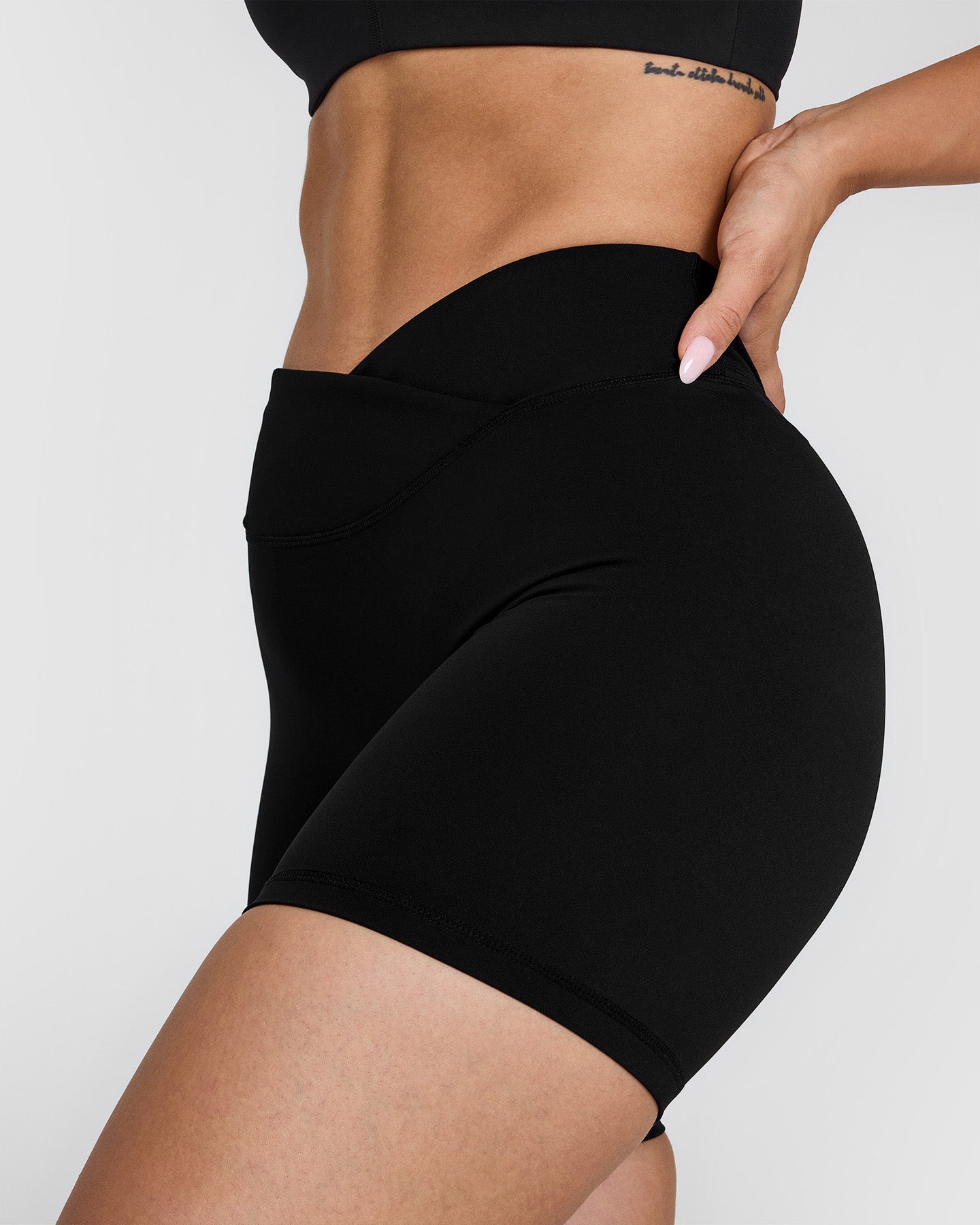 UnifiedMove Wrap Shorts White Logo 6" | Black - Image 4