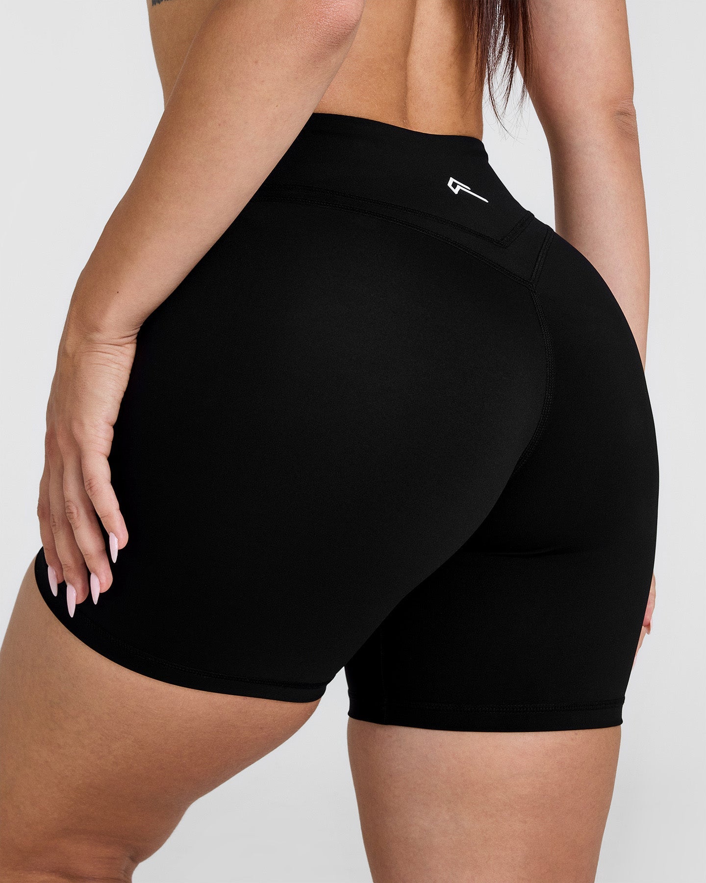 UnifiedMove Wrap Shorts White Logo 6" | Black - Image 5