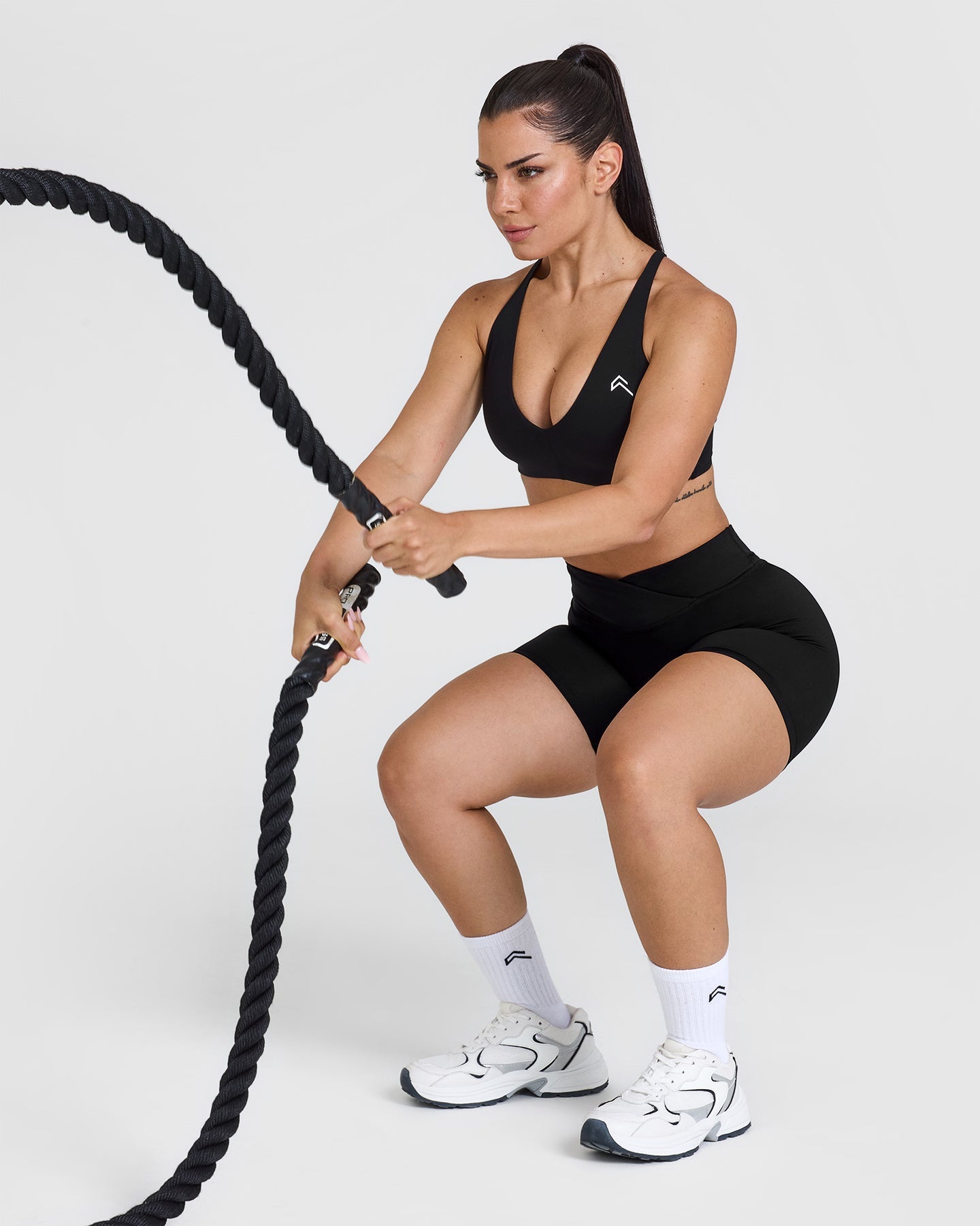 UnifiedMove Wrap Shorts White Logo 6" | Black - Image 6