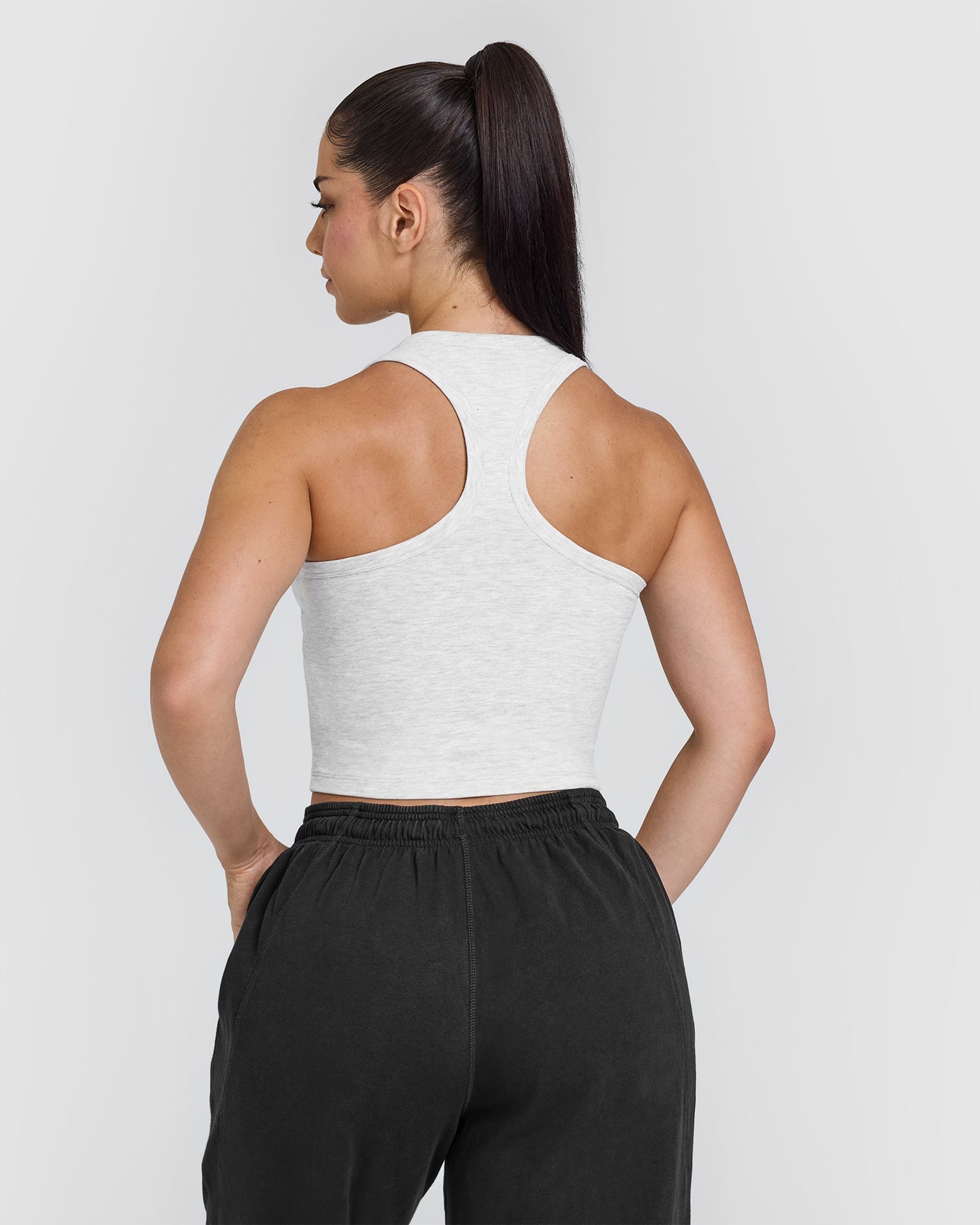 Alternative view of Cotton Icon Mid Vest | Light Grey Marl