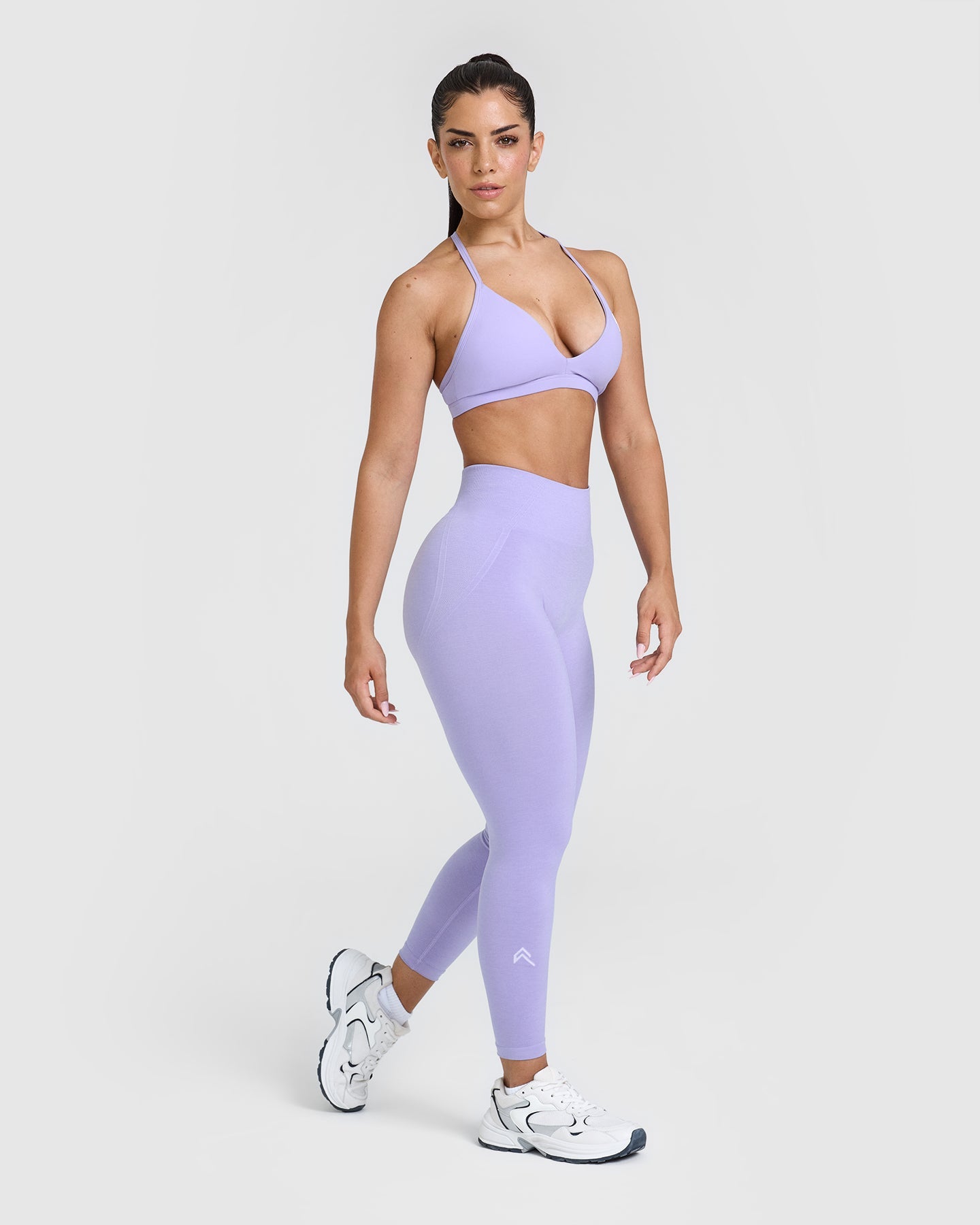 EffortlessLift Seamless Leggings with White Logo | Vintage Violet - Image 3