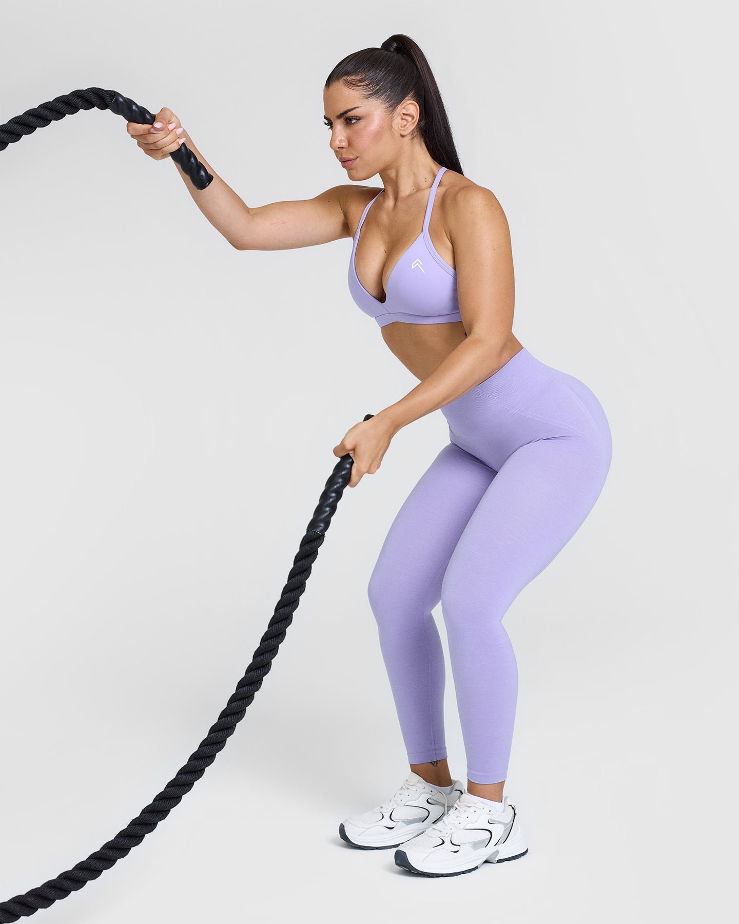 EffortlessLift Seamless Leggings with White Logo | Vintage Violet - Image 6