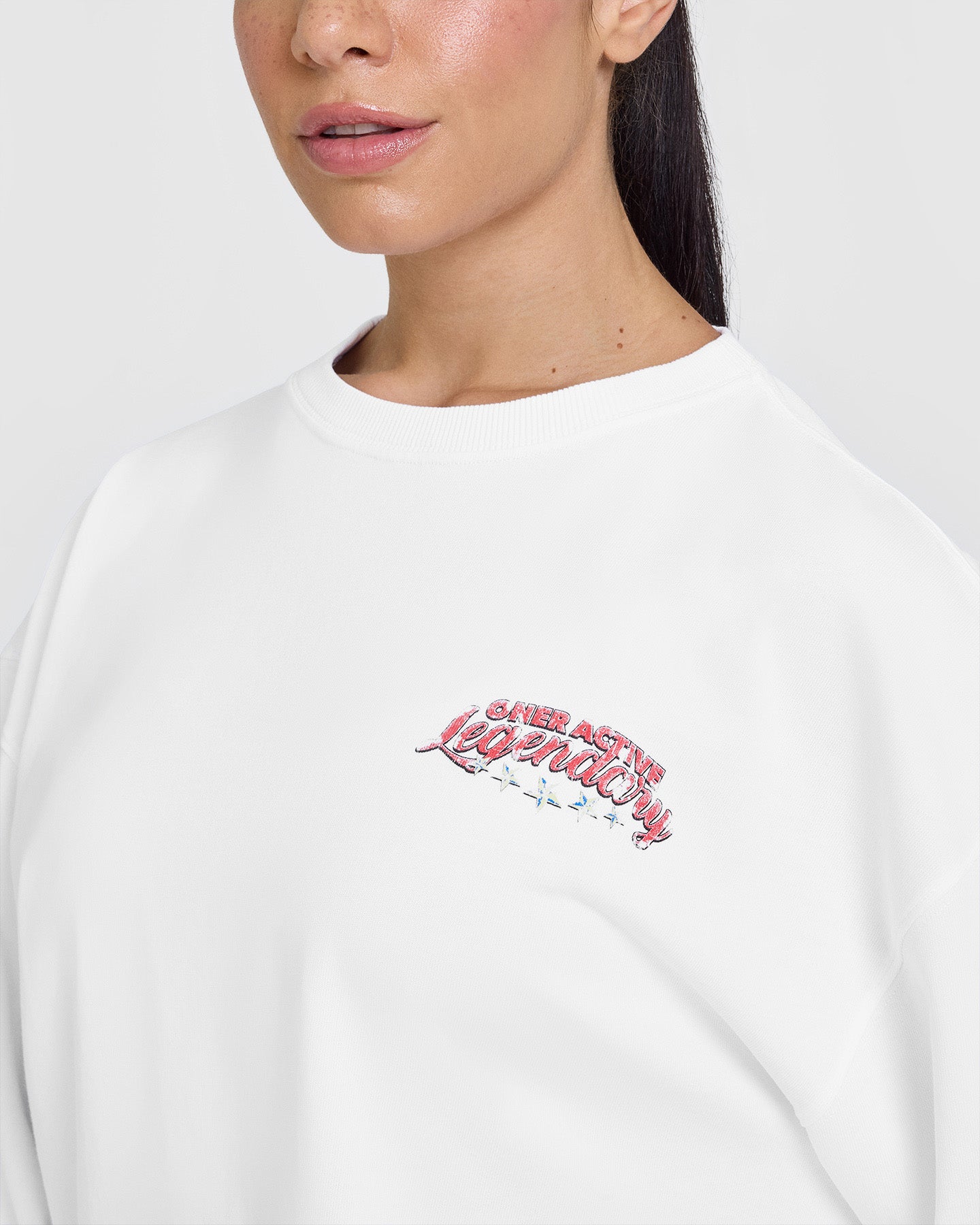 OA Tour Graphic Washed Long Sleeve Top | White - Image 4