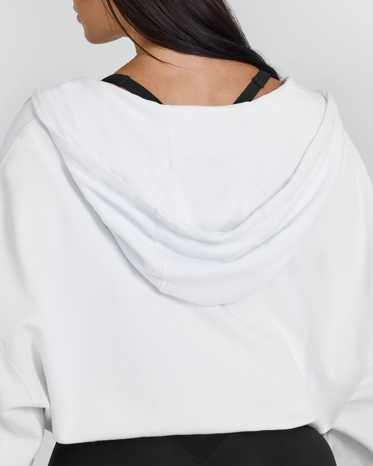 Raw Lounge Oversized Zip Through Hoodie with Graphic | White - Image 5