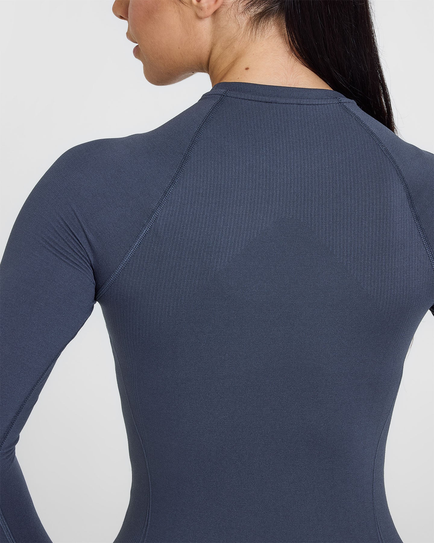 Go To Seamless Fitted Long Sleeve Top | True Blue - Image 5