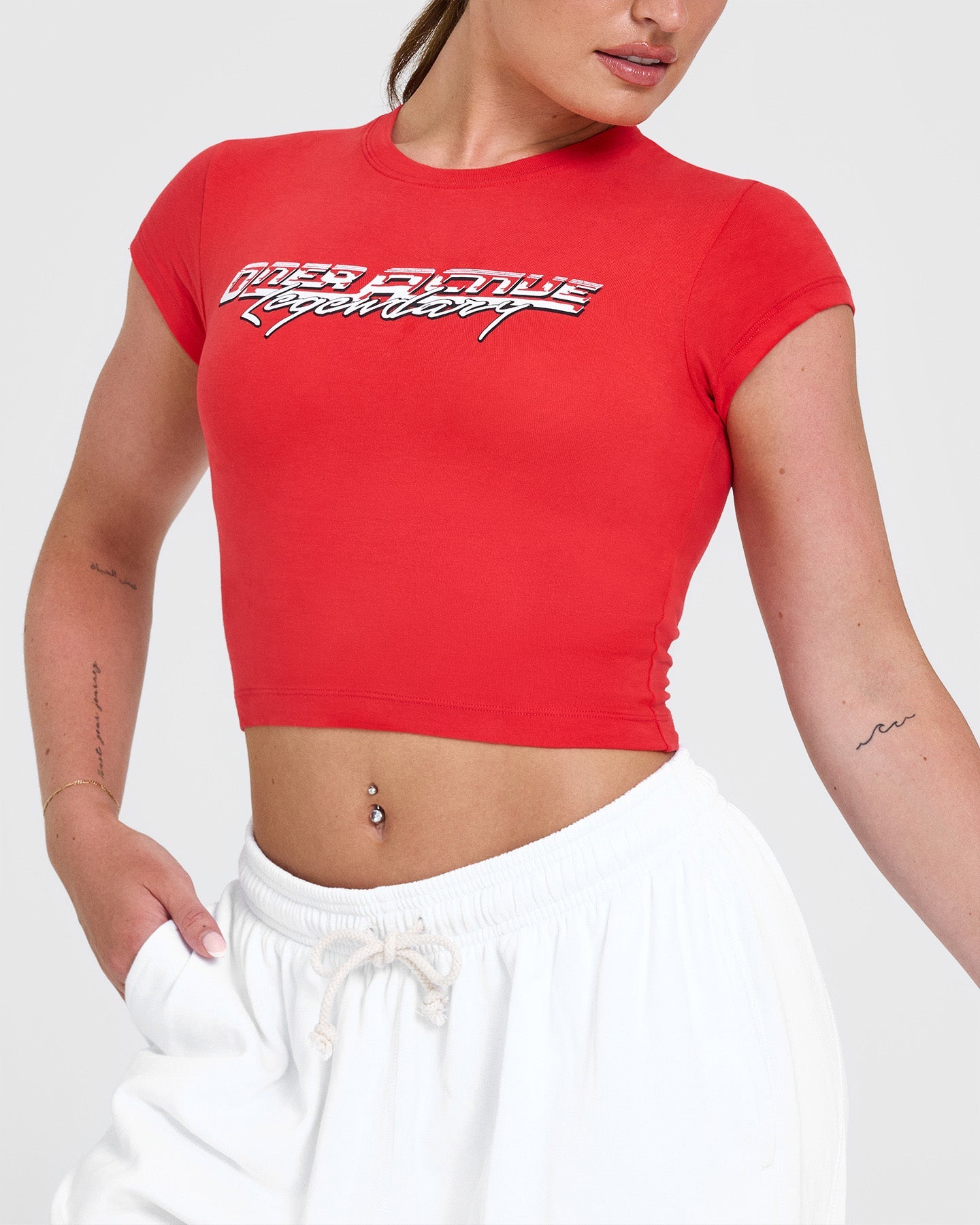 Cotton Baby T-Shirt with Graphic | Muscle Mommy Red - Image 4