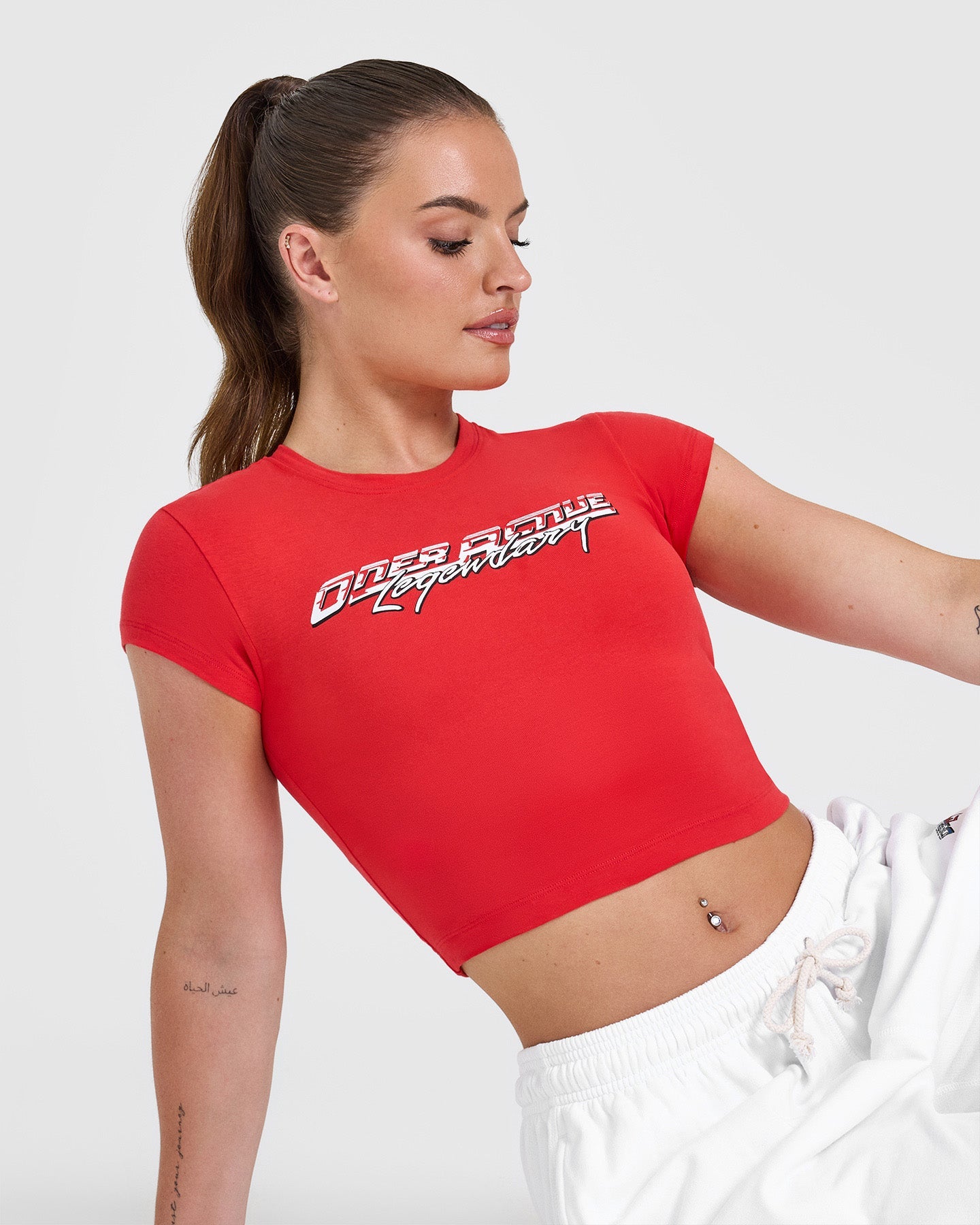 Cotton Baby T-Shirt with Graphic | Muscle Mommy Red - Image 6