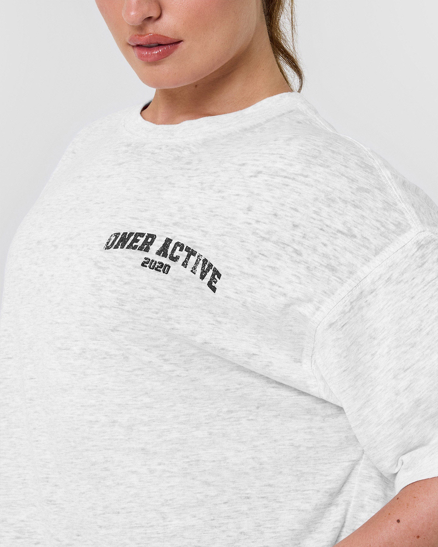 Legendary Graphic Print Washed T-Shirt | Light Grey Marl - Image 4