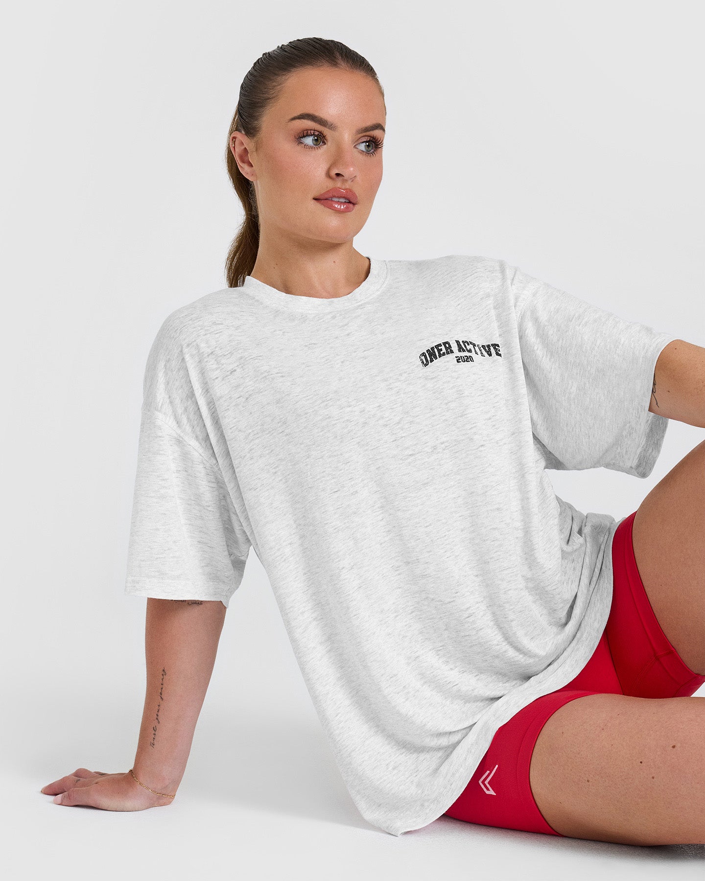 Legendary Graphic Print Washed T-Shirt | Light Grey Marl - Image 6
