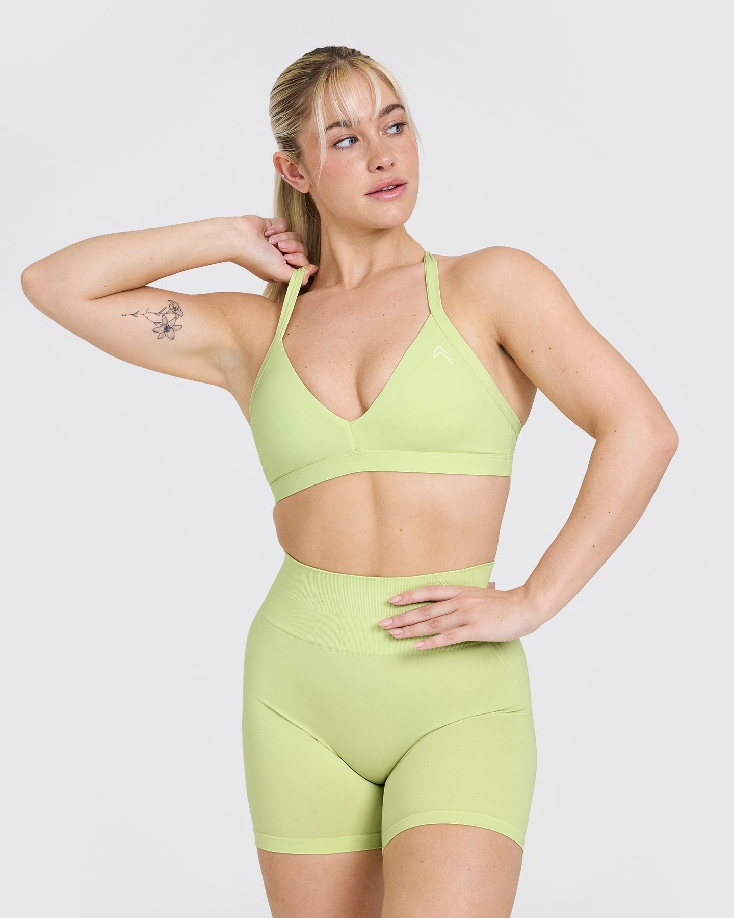 UnifiedMove Ultra Micro V Neck Bralette | Pump Green